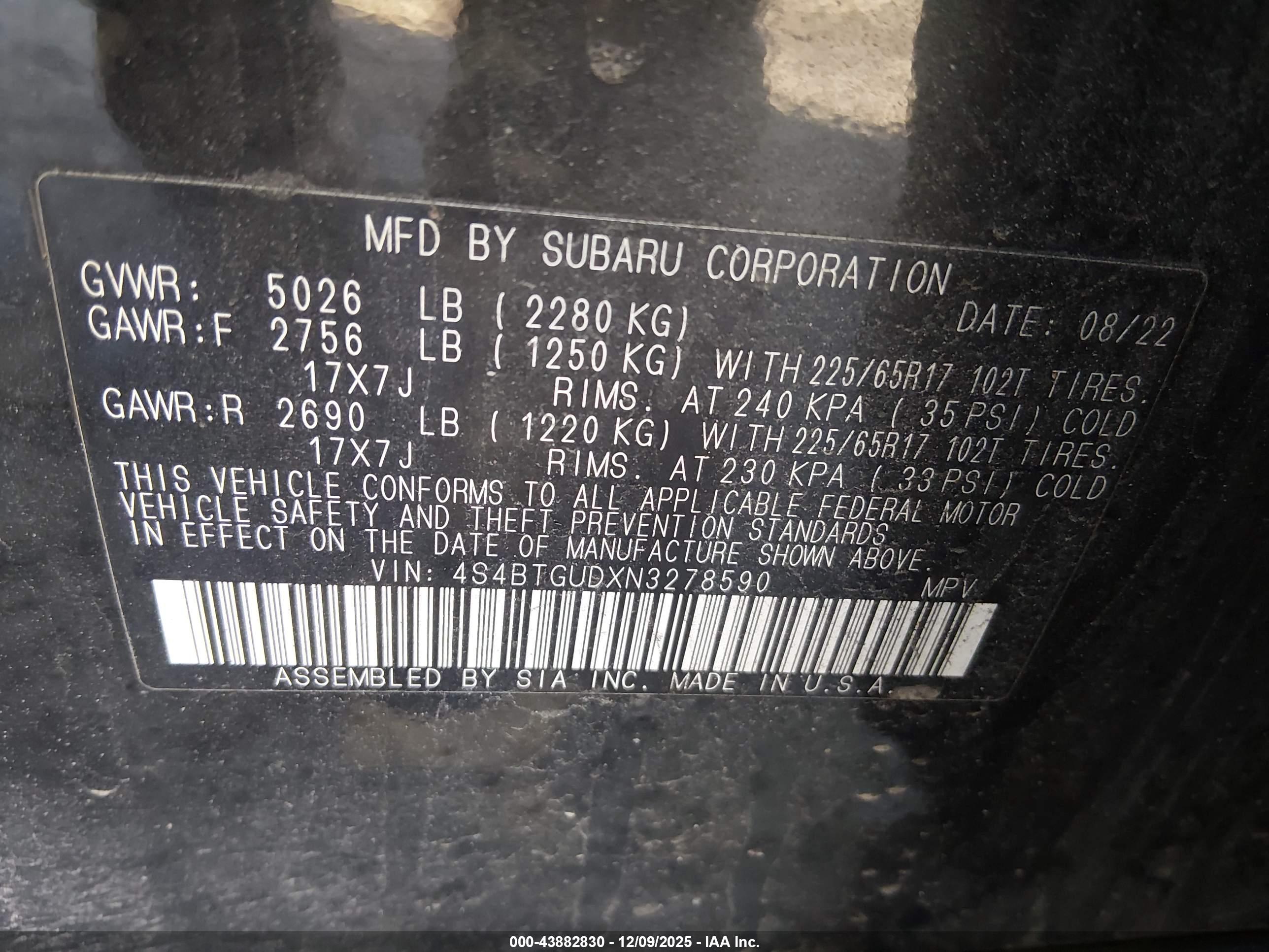 SUBARU OUTBACK image 9
