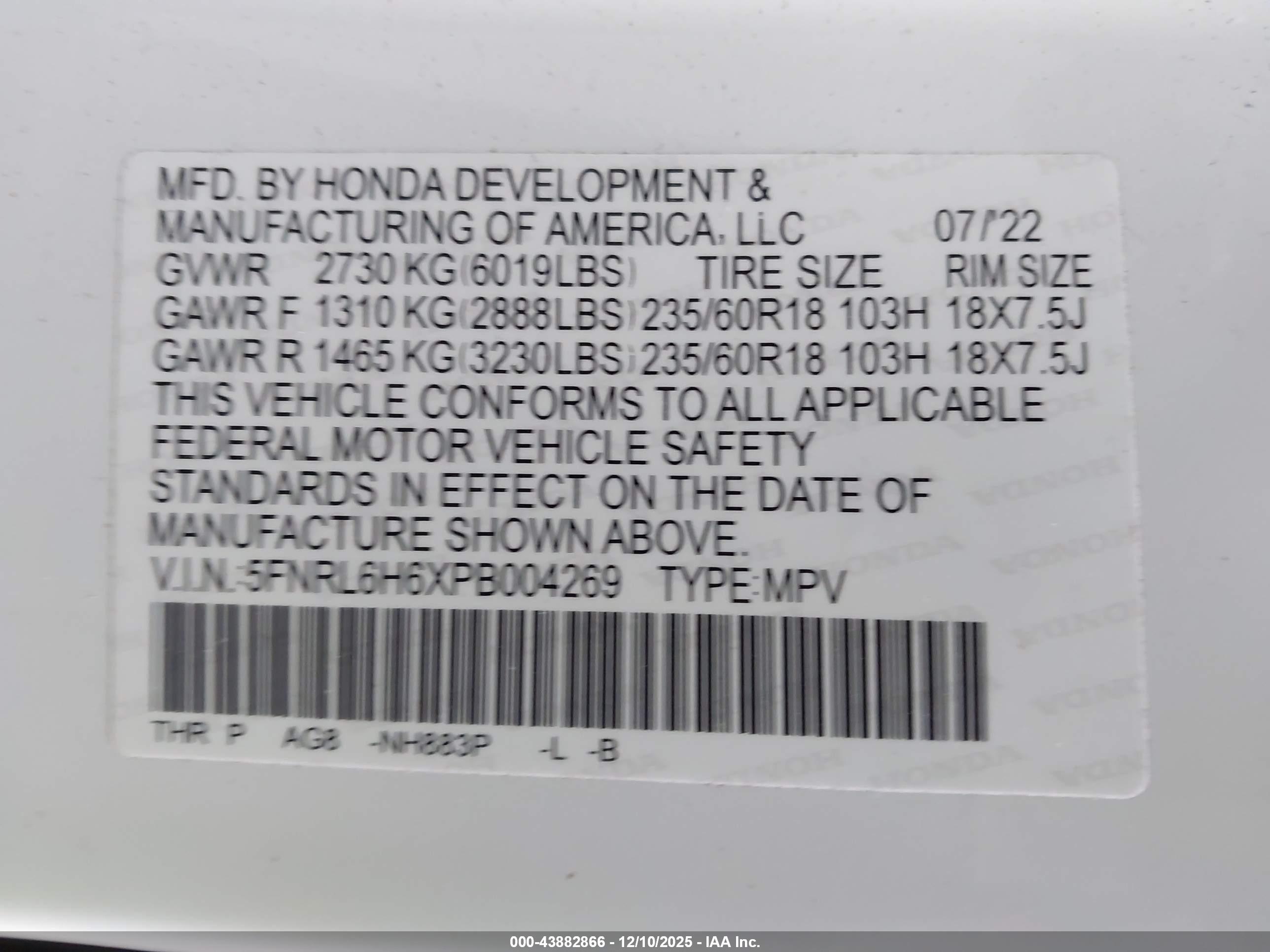 HONDA ODYSSEY image 9