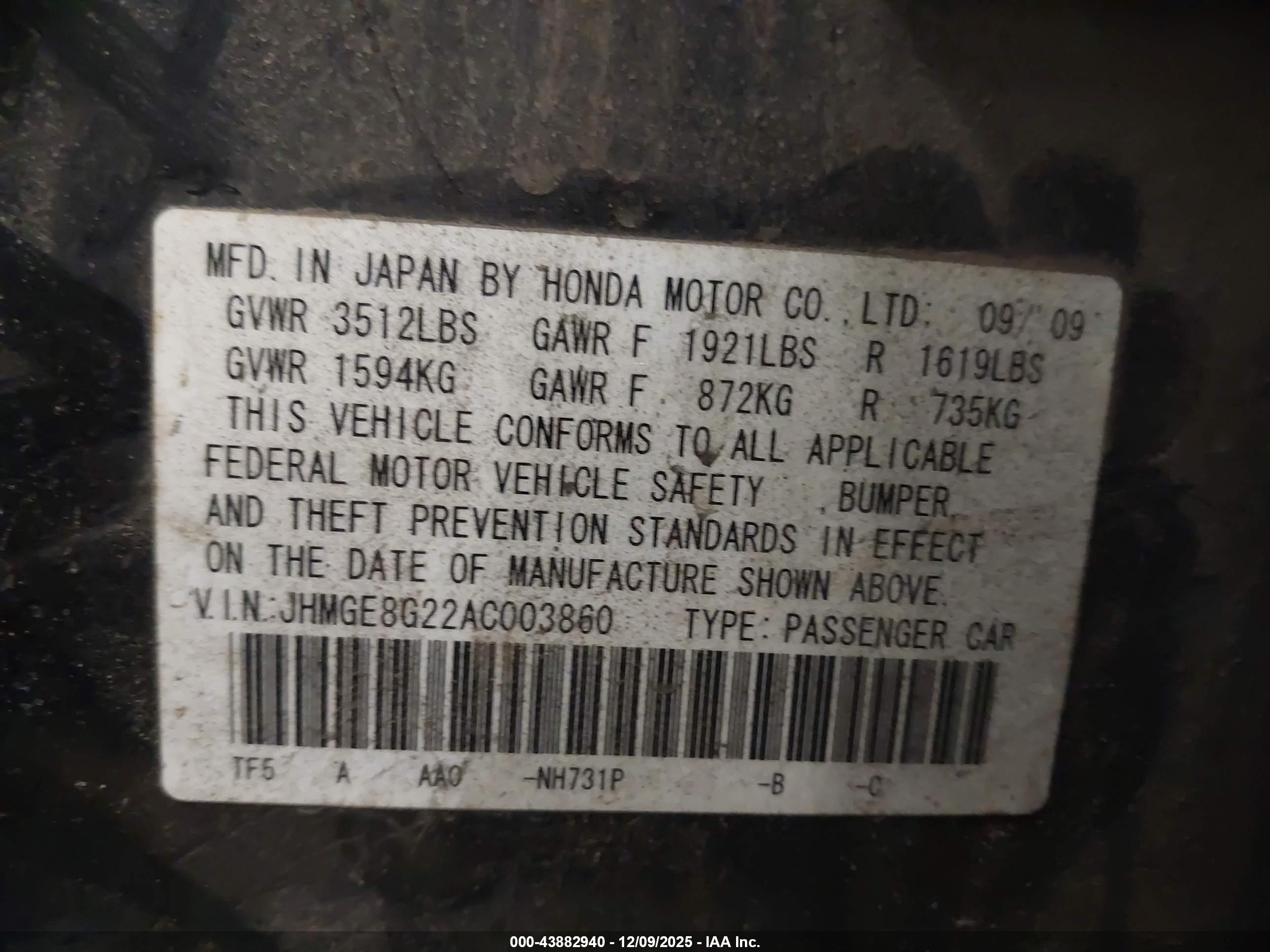 HONDA FIT image 9