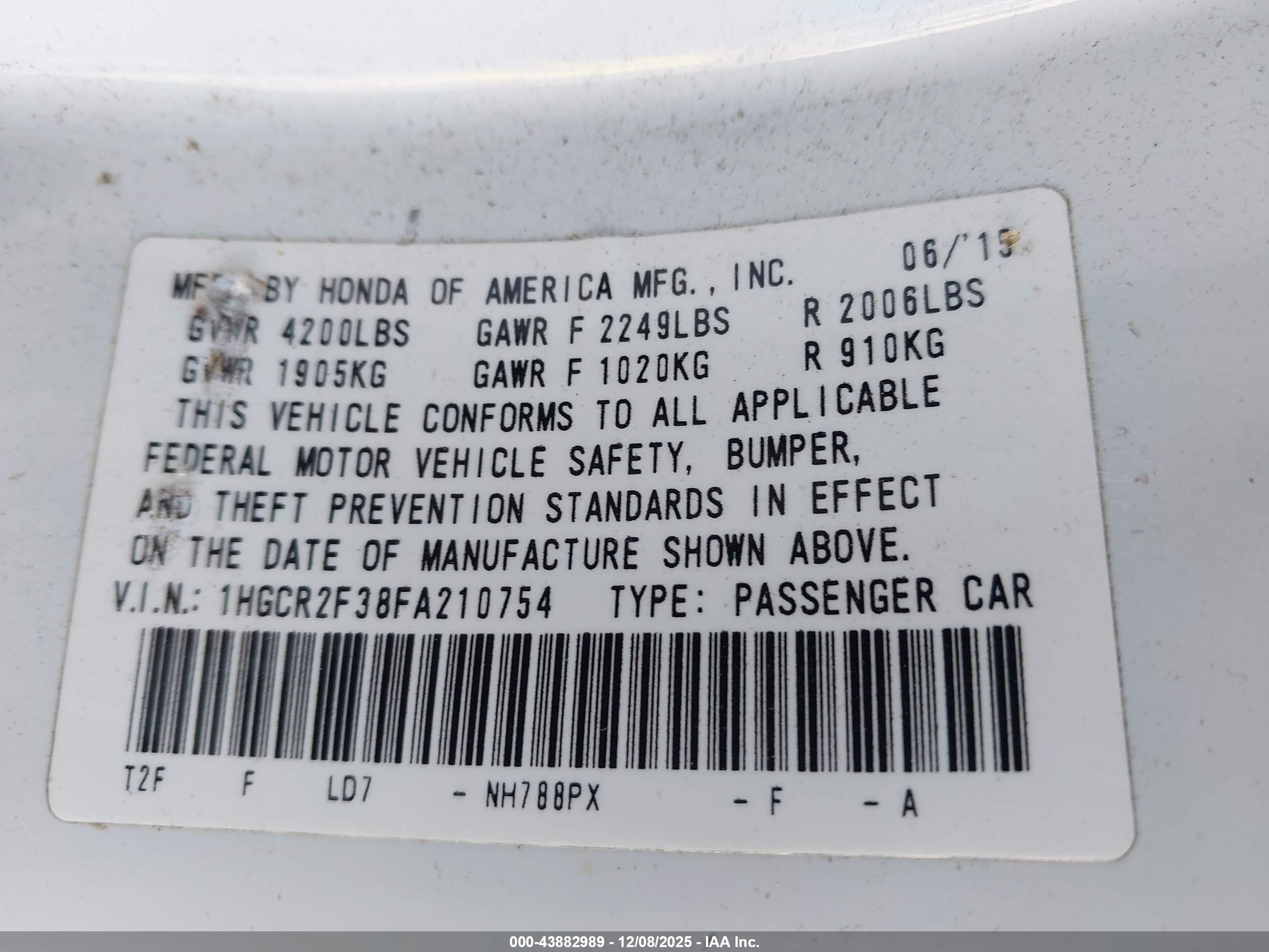 HONDA ACCORD image 9