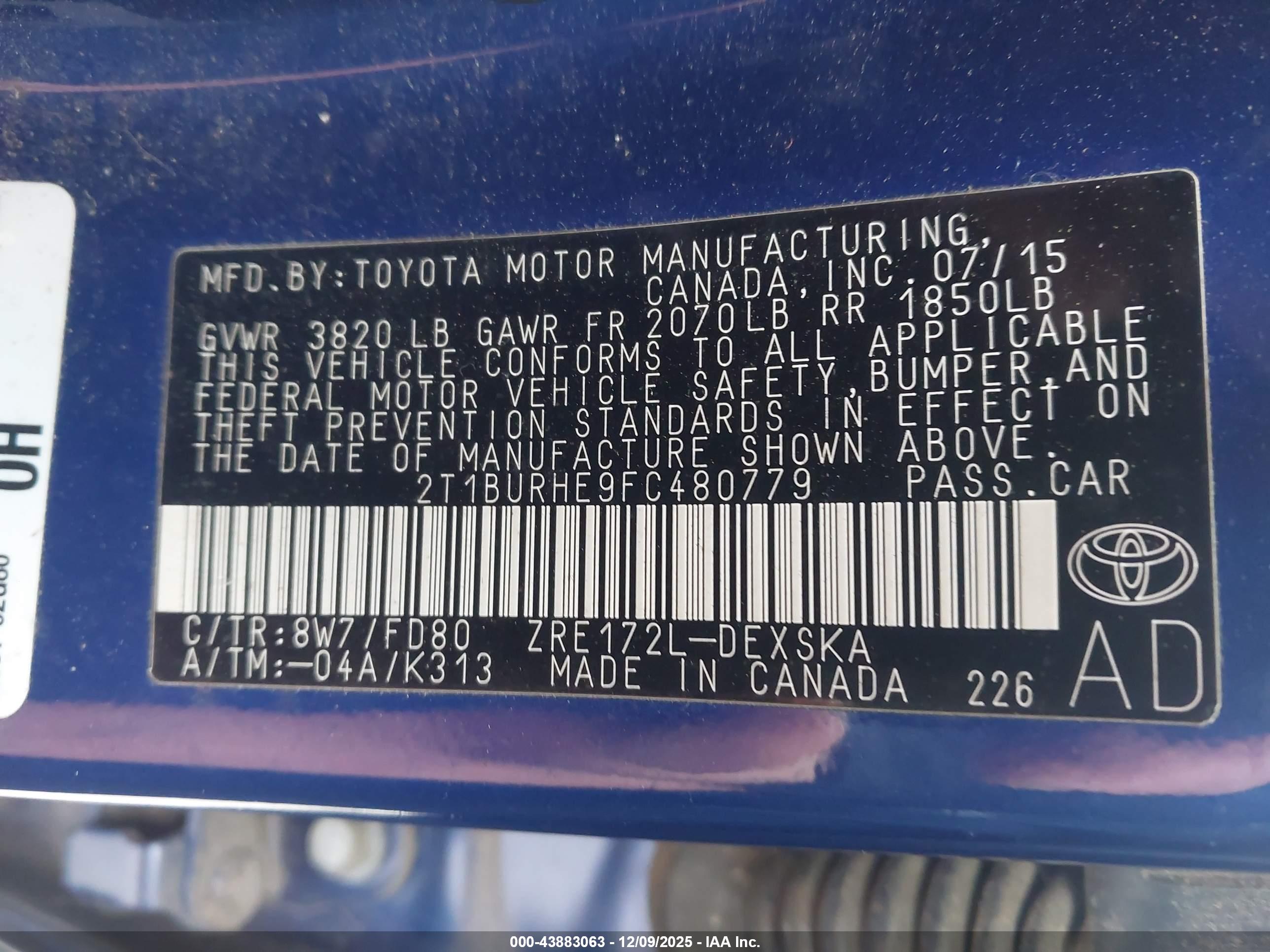 TOYOTA COROLLA image 9
