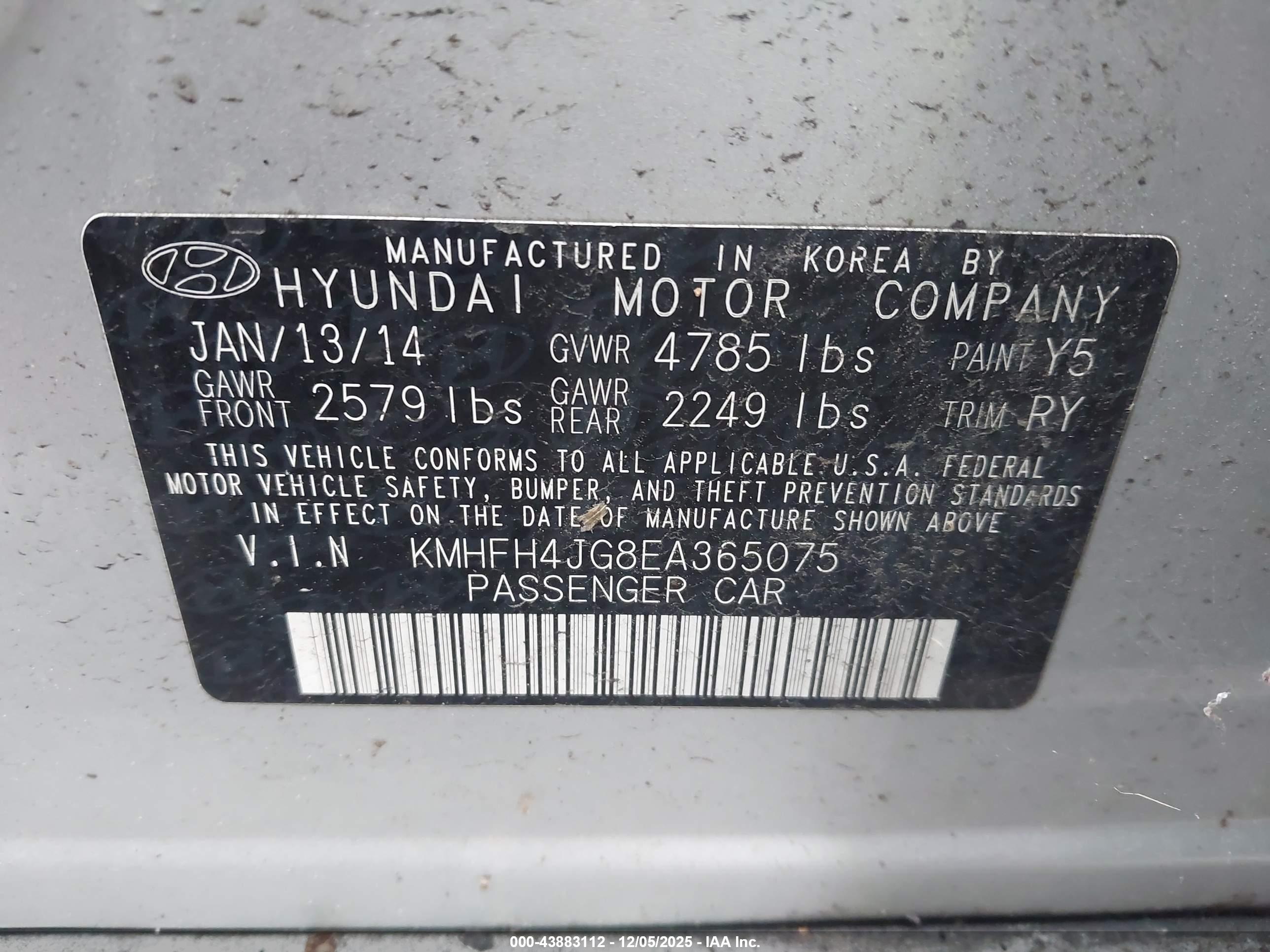 HYUNDAI AZERA image 9