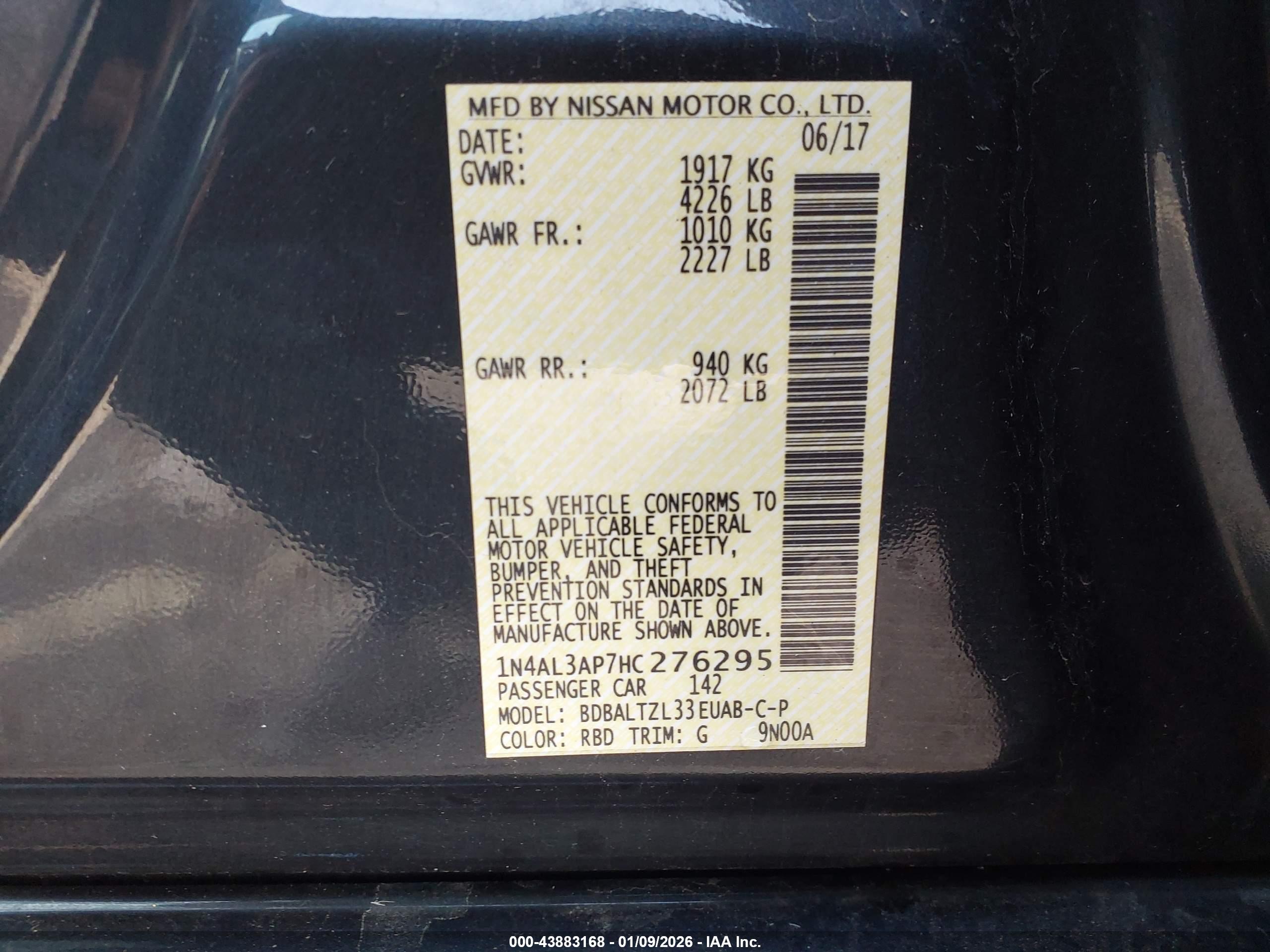 NISSAN ALTIMA image 9