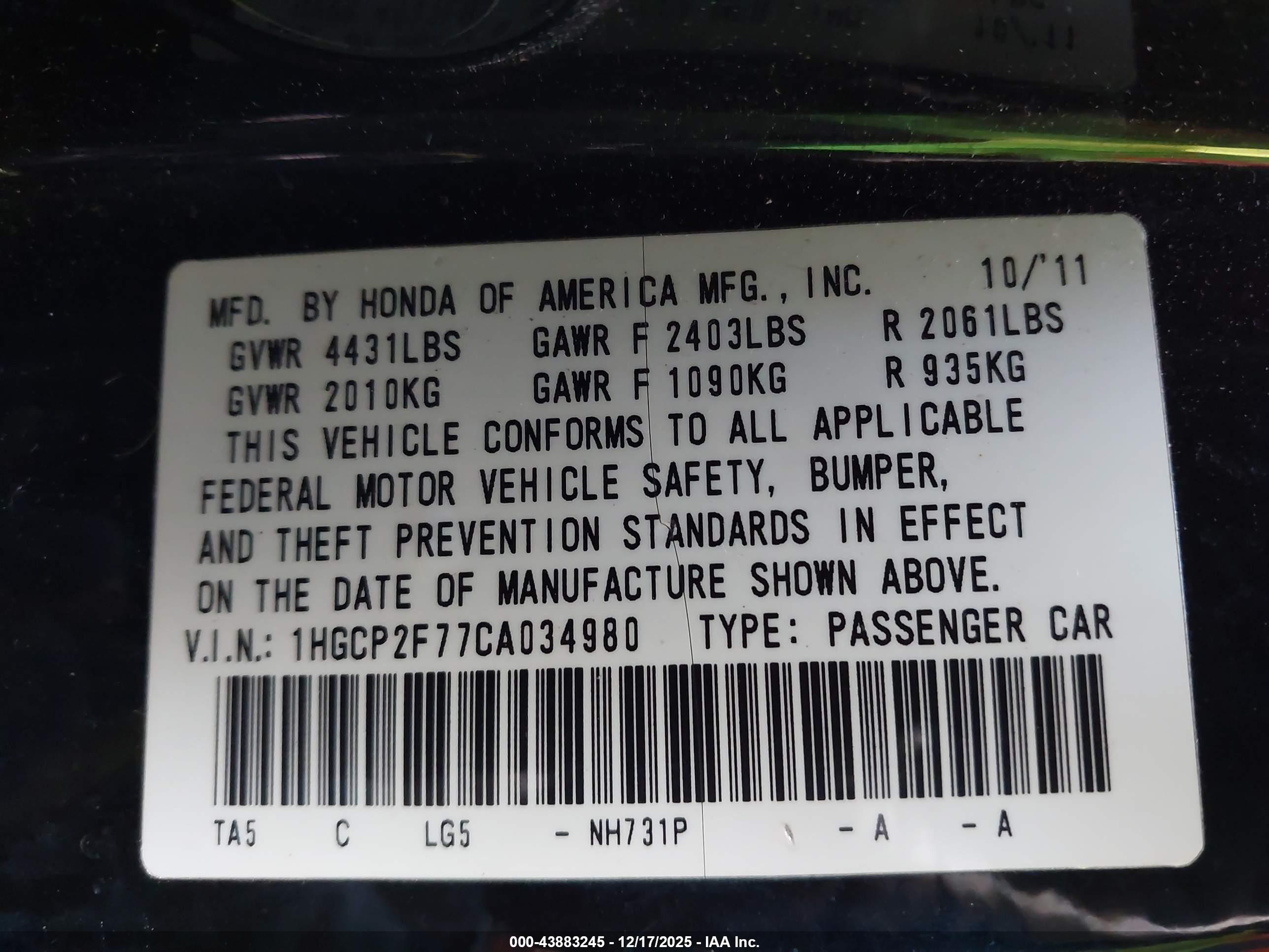 HONDA ACCORD image 9