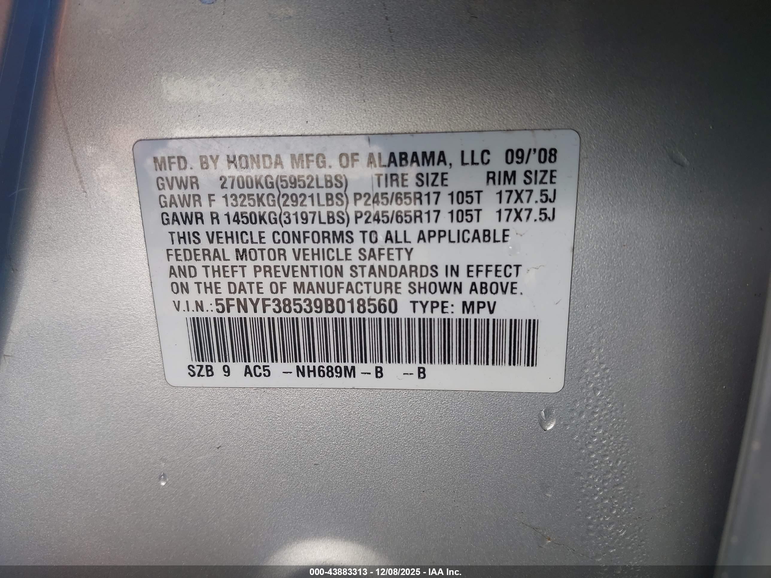 HONDA PILOT image 9