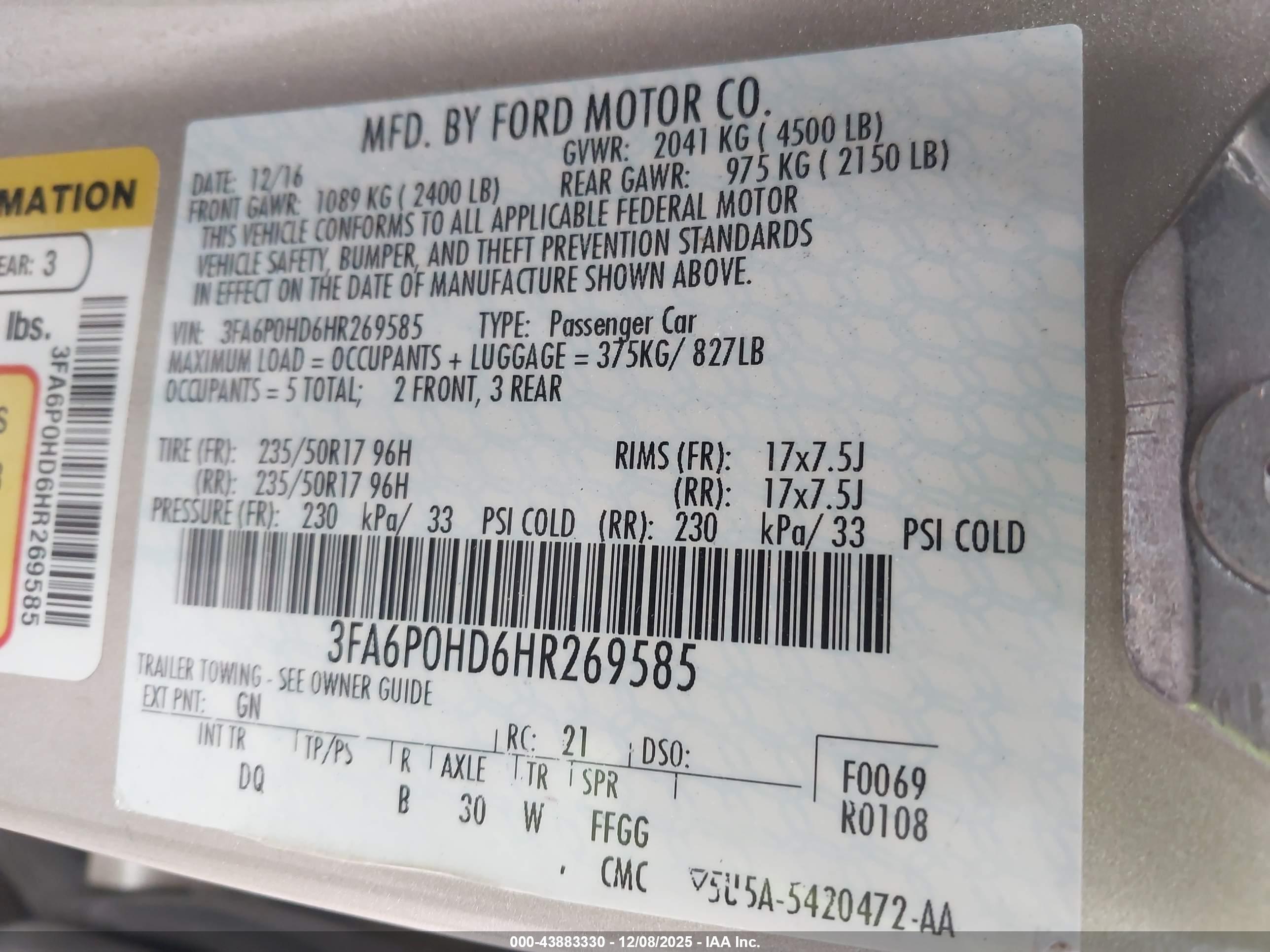FORD FUSION image 9