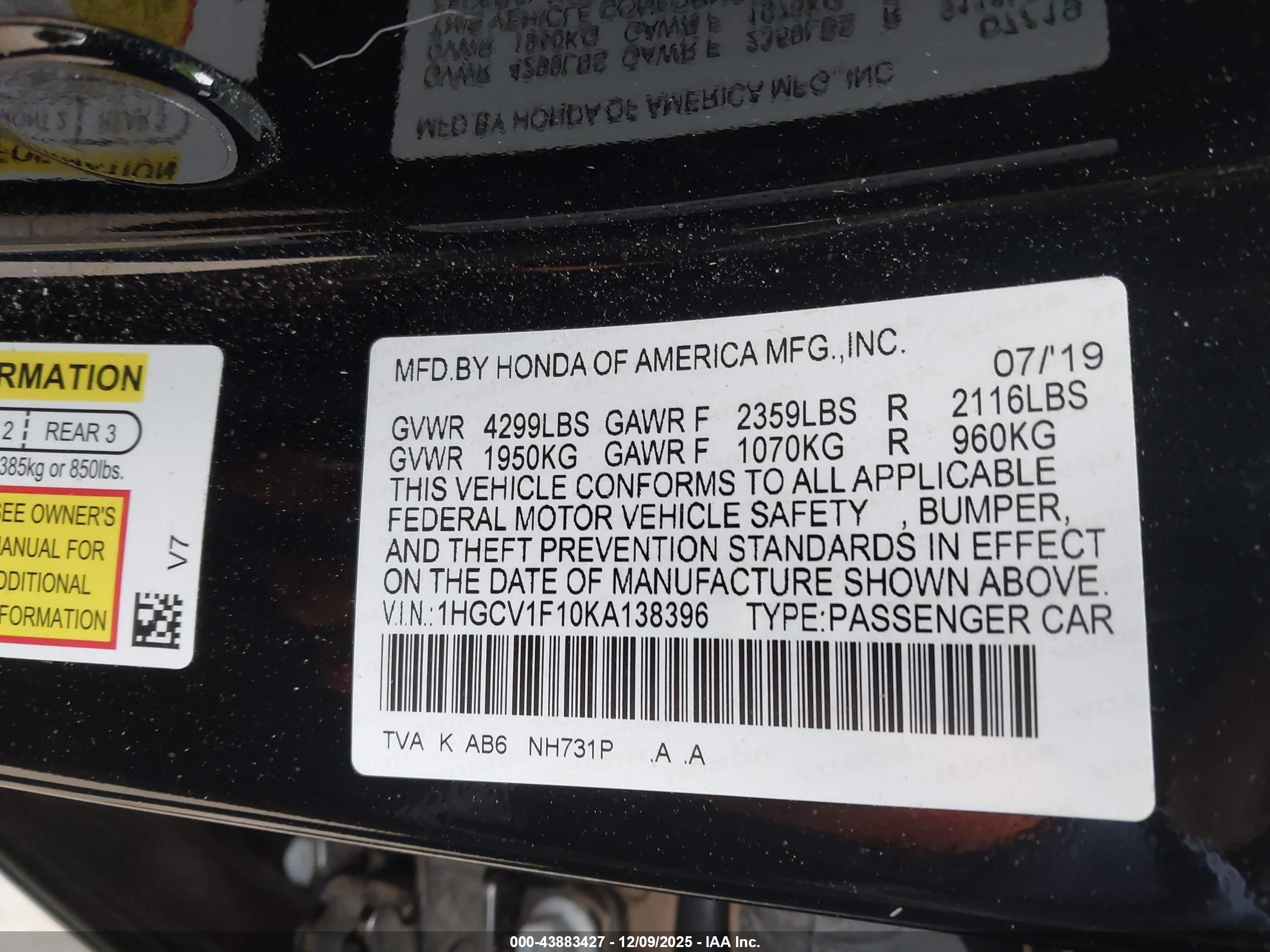 HONDA ACCORD image 9