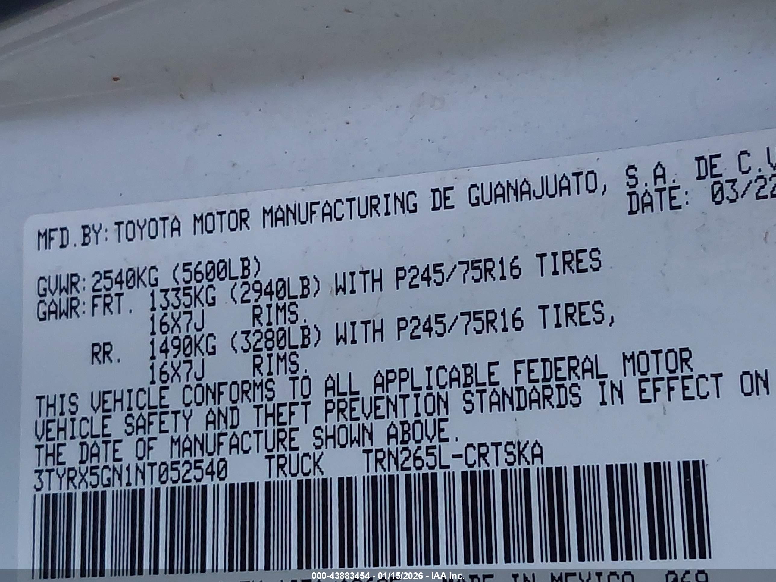 TOYOTA TACOMA image 9