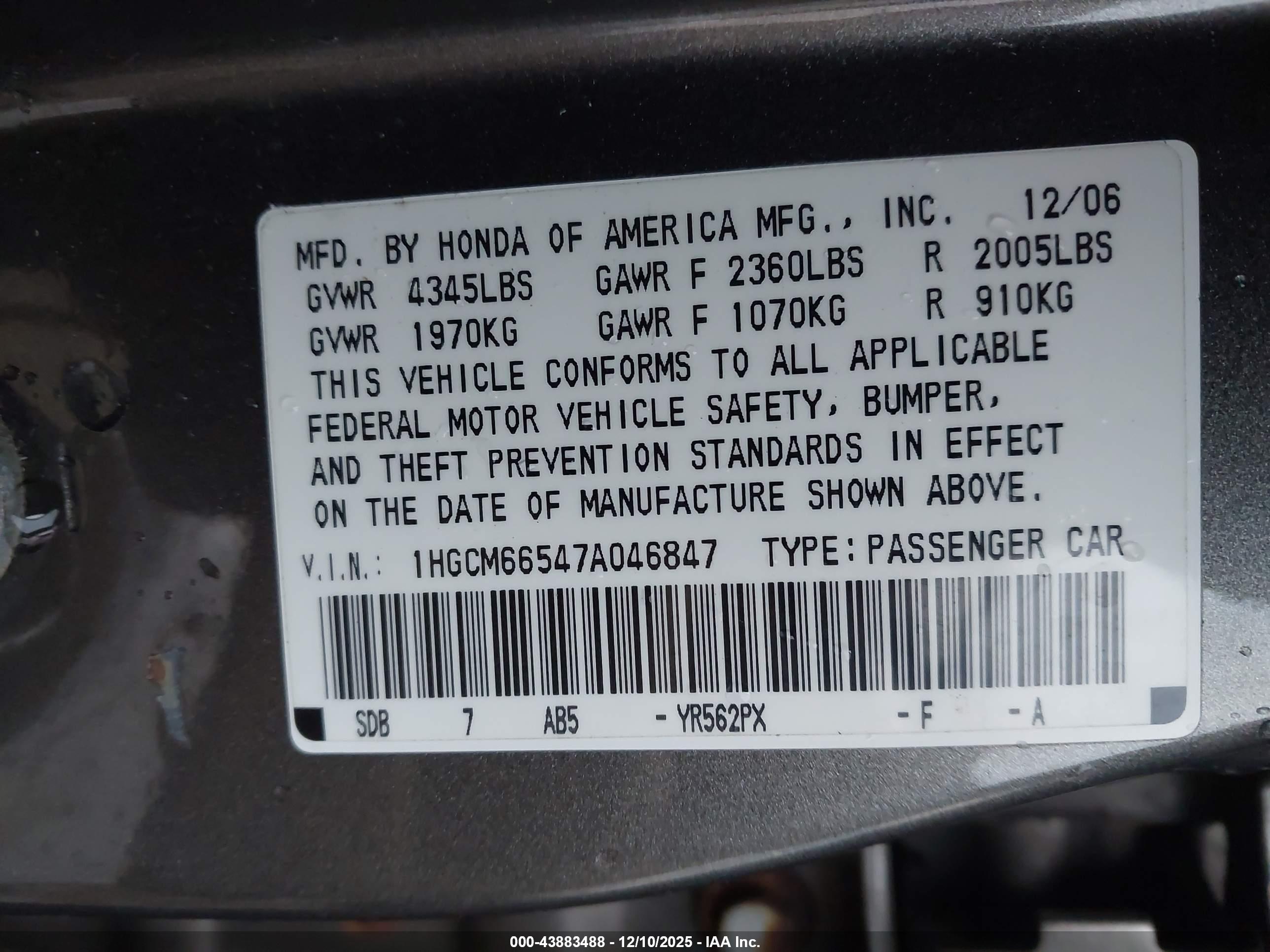 HONDA ACCORD image 9