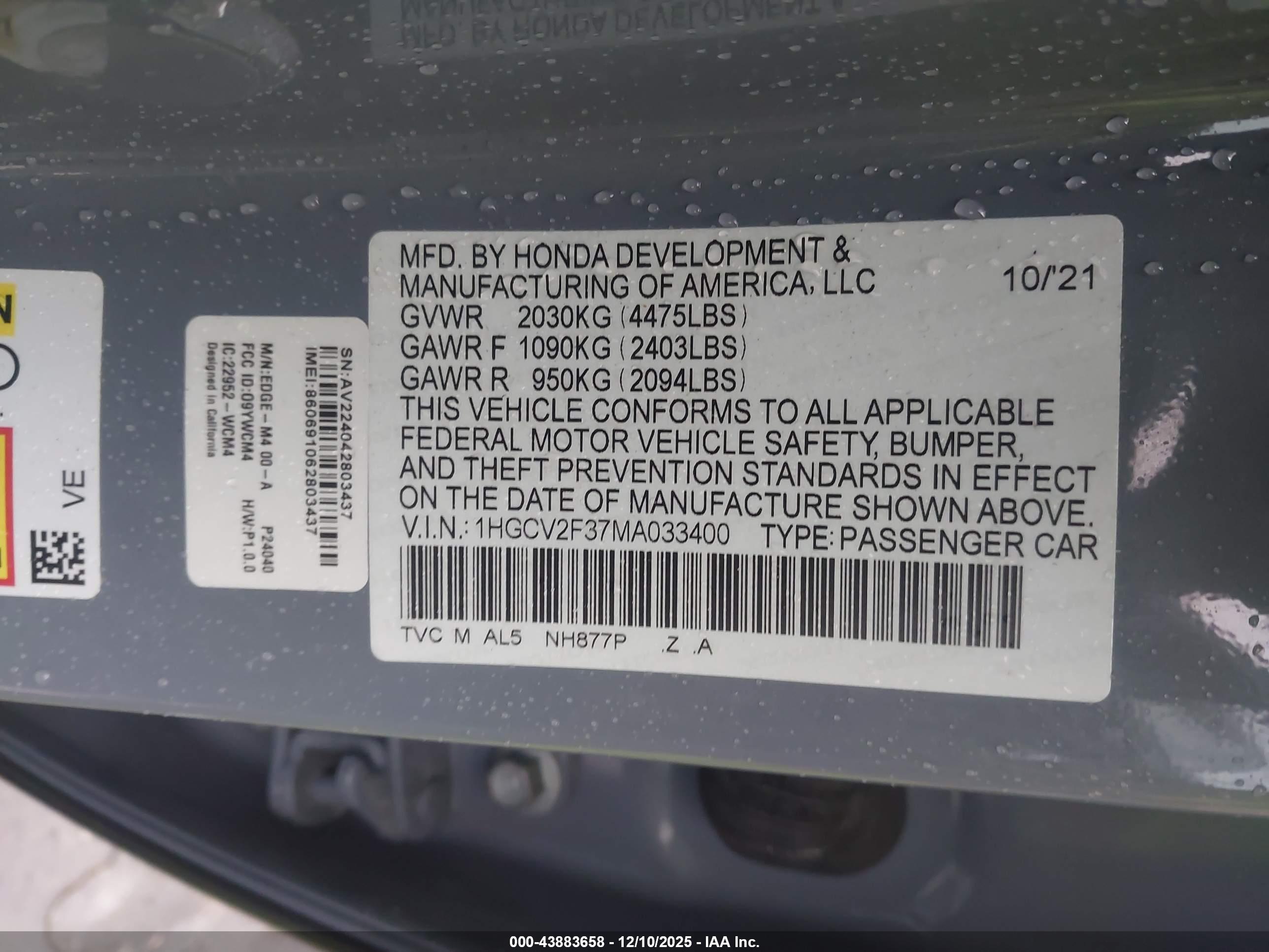 HONDA ACCORD image 9