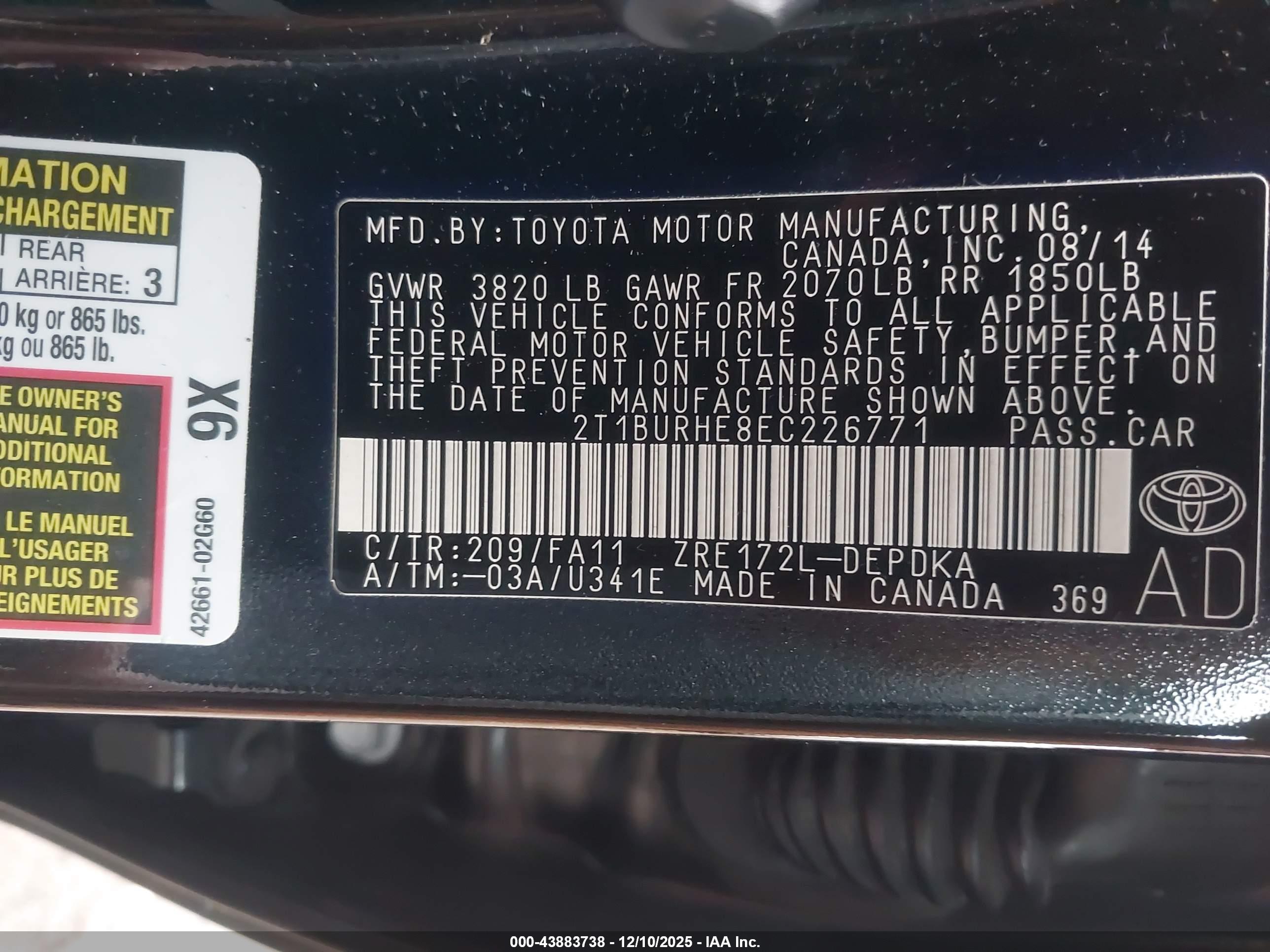TOYOTA COROLLA image 9