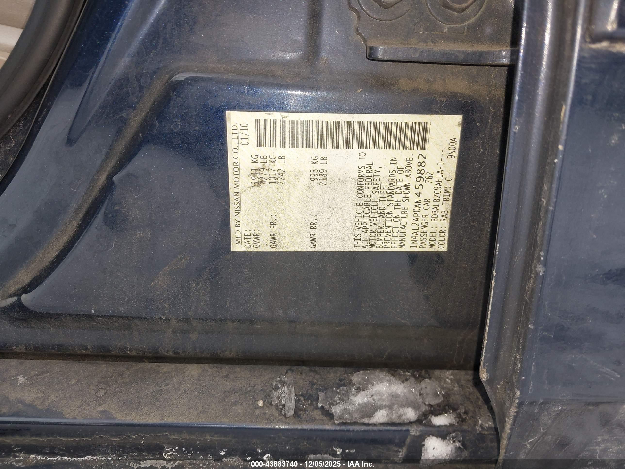NISSAN ALTIMA image 9
