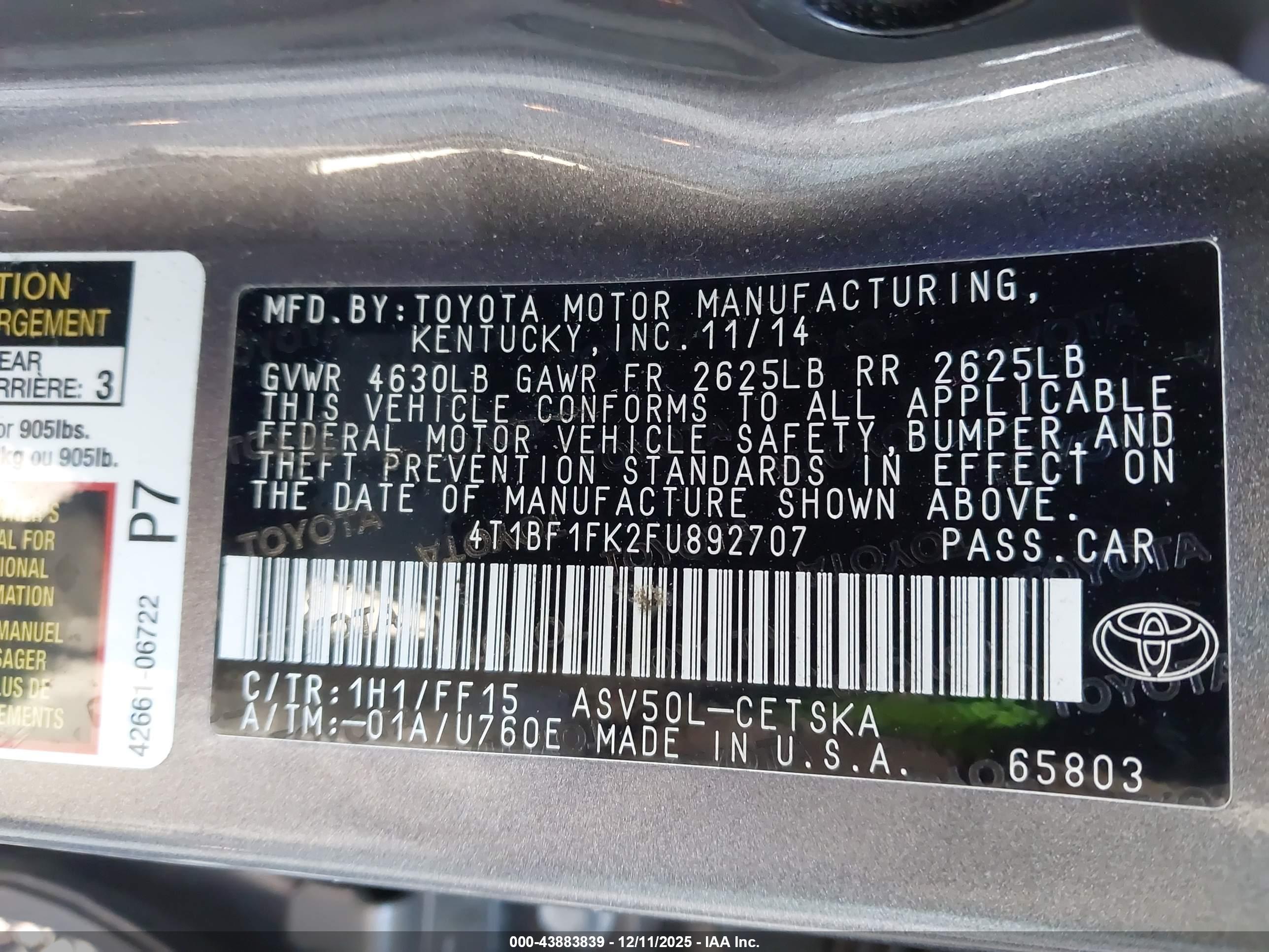 TOYOTA CAMRY image 9