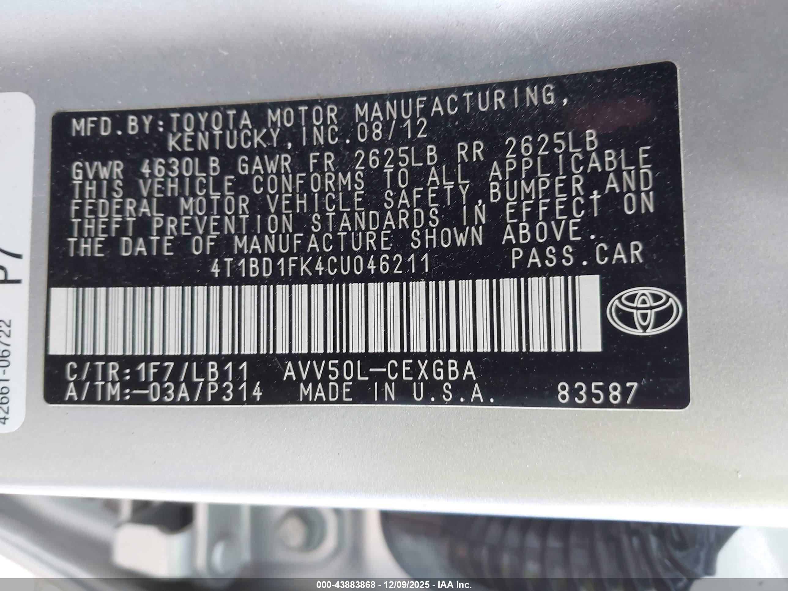 TOYOTA CAMRY image 9