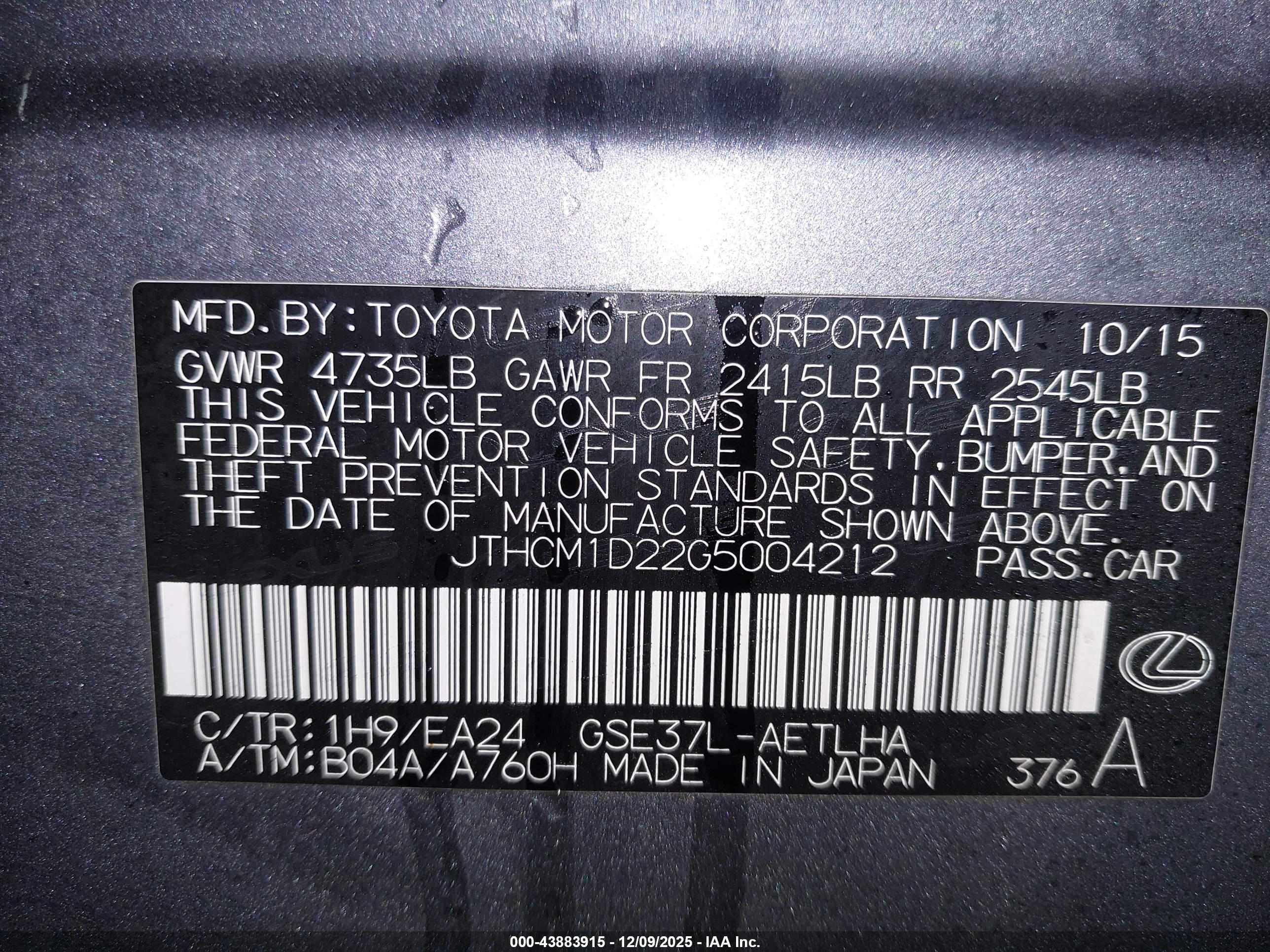 LEXUS IS image 9