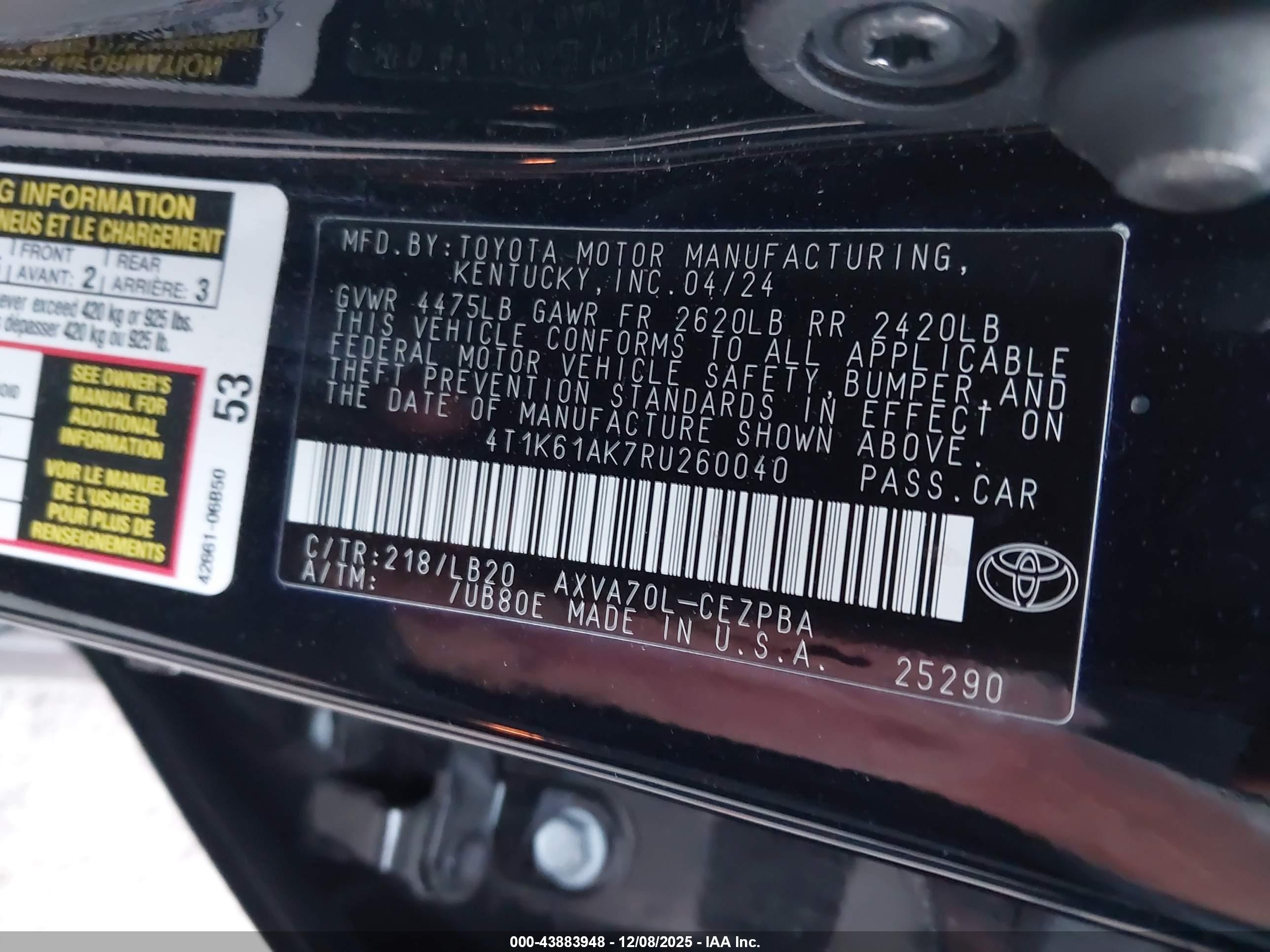 TOYOTA CAMRY image 9