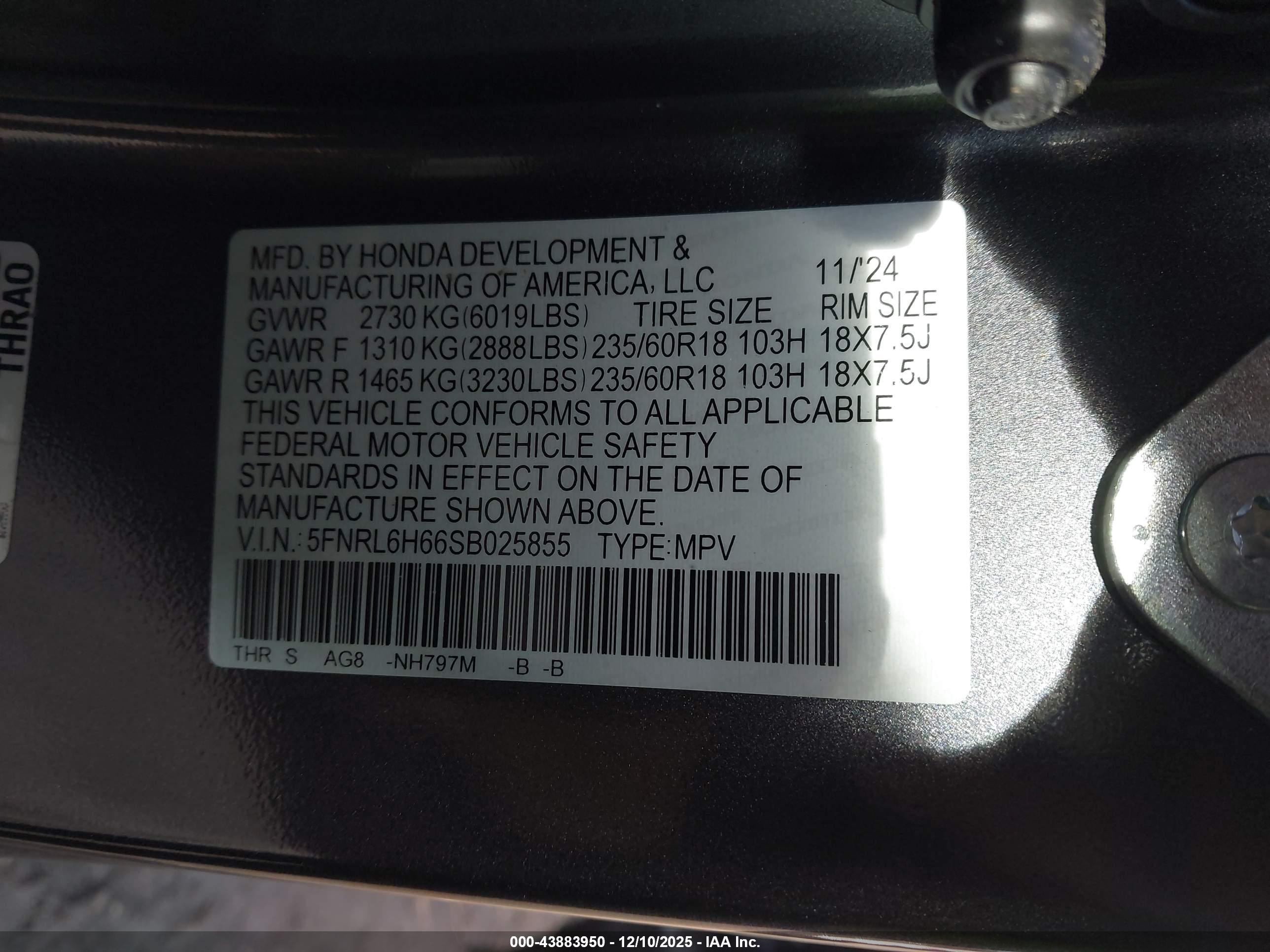 HONDA ODYSSEY image 9