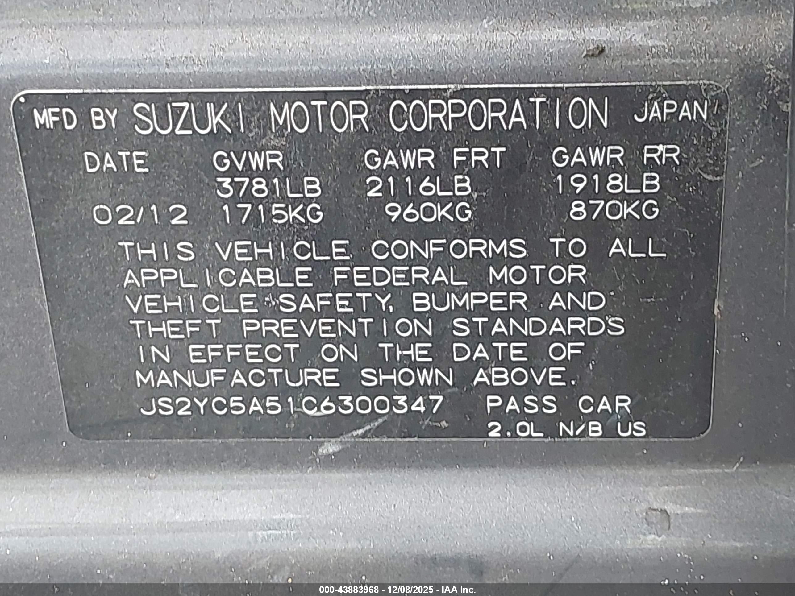 SUZUKI SX4 image 9