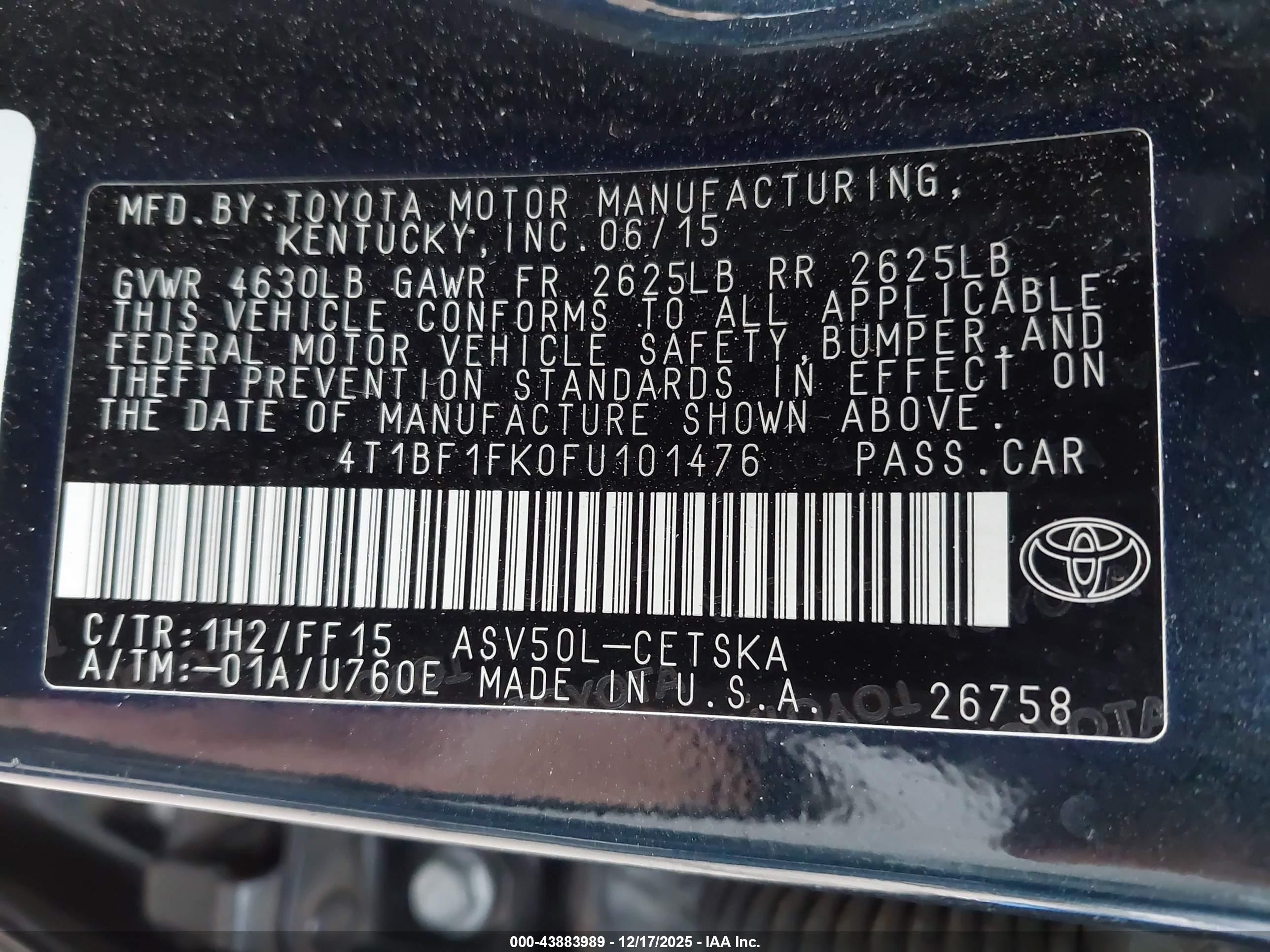 TOYOTA CAMRY image 9