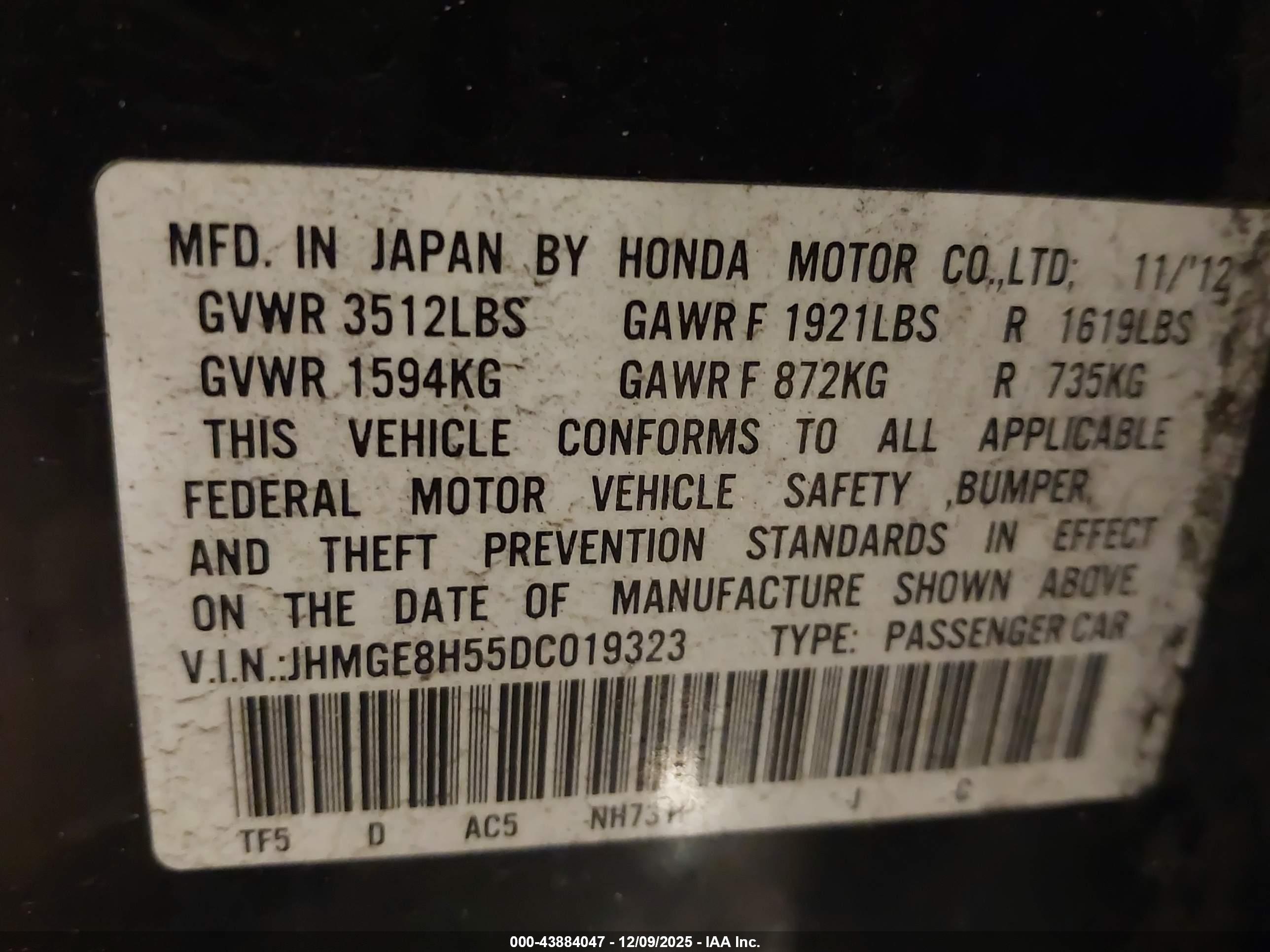 HONDA FIT image 9