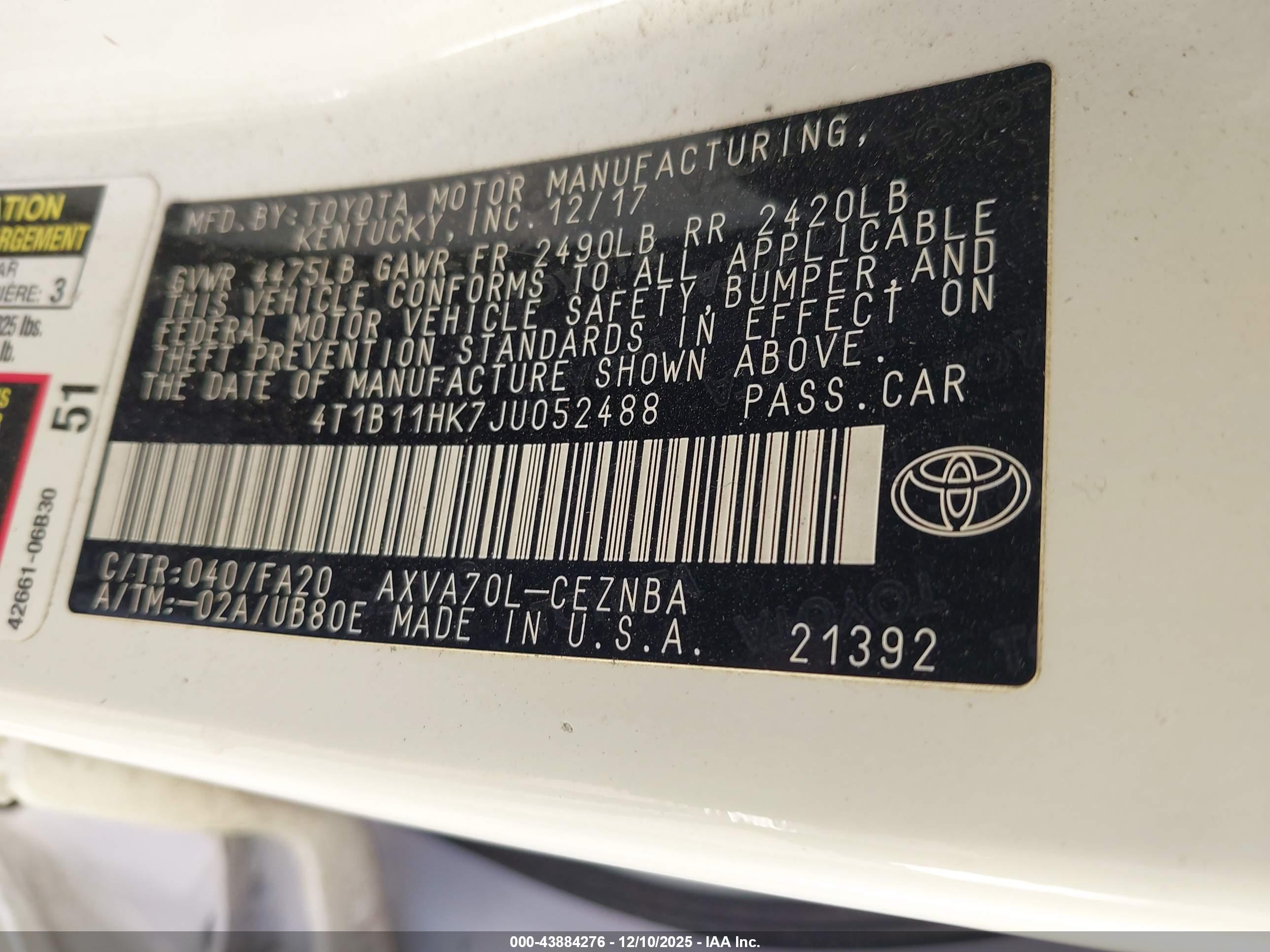 TOYOTA CAMRY image 9