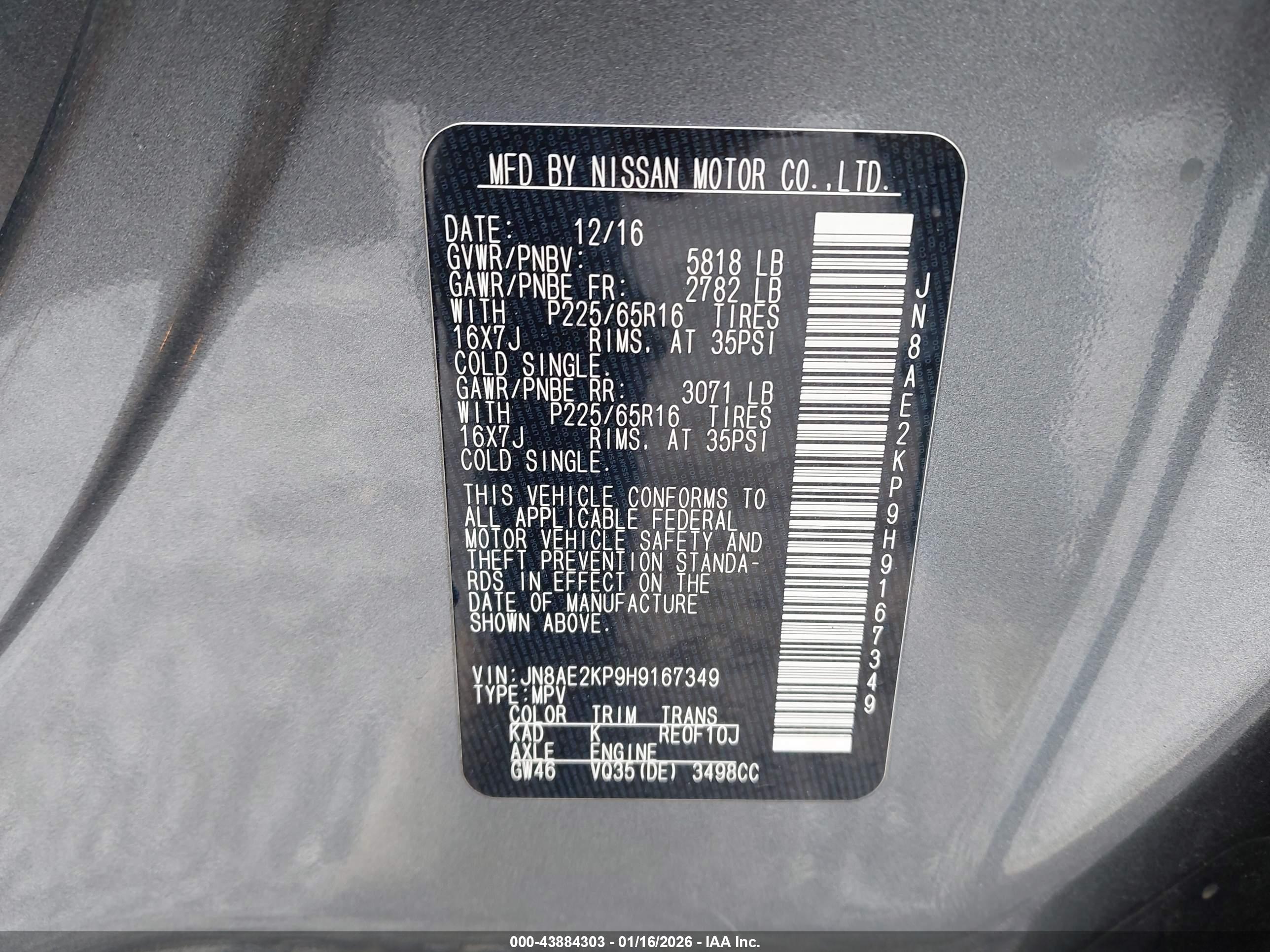 NISSAN QUEST image 9