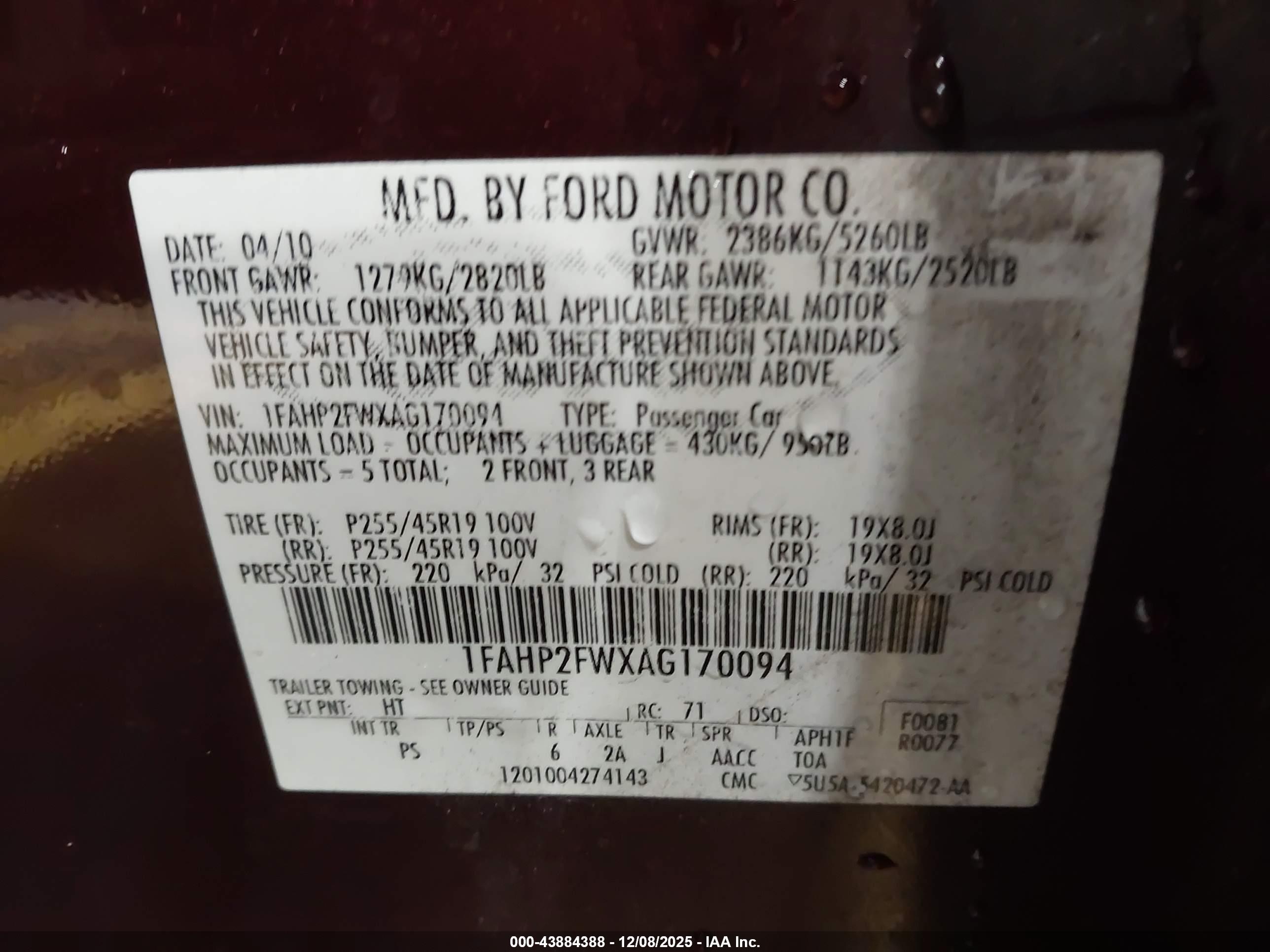 FORD TAURUS image 9