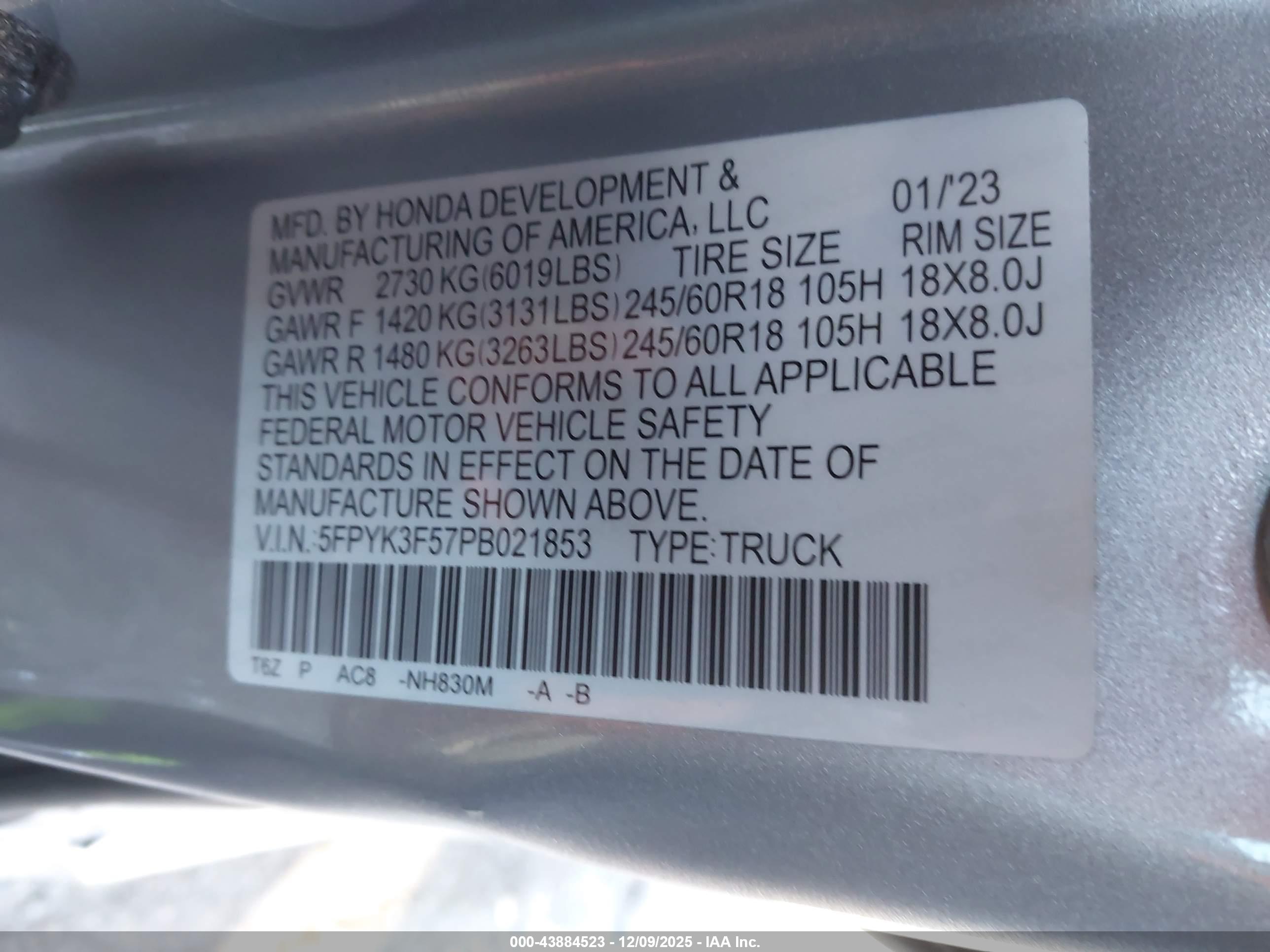 HONDA RIDGELINE image 9