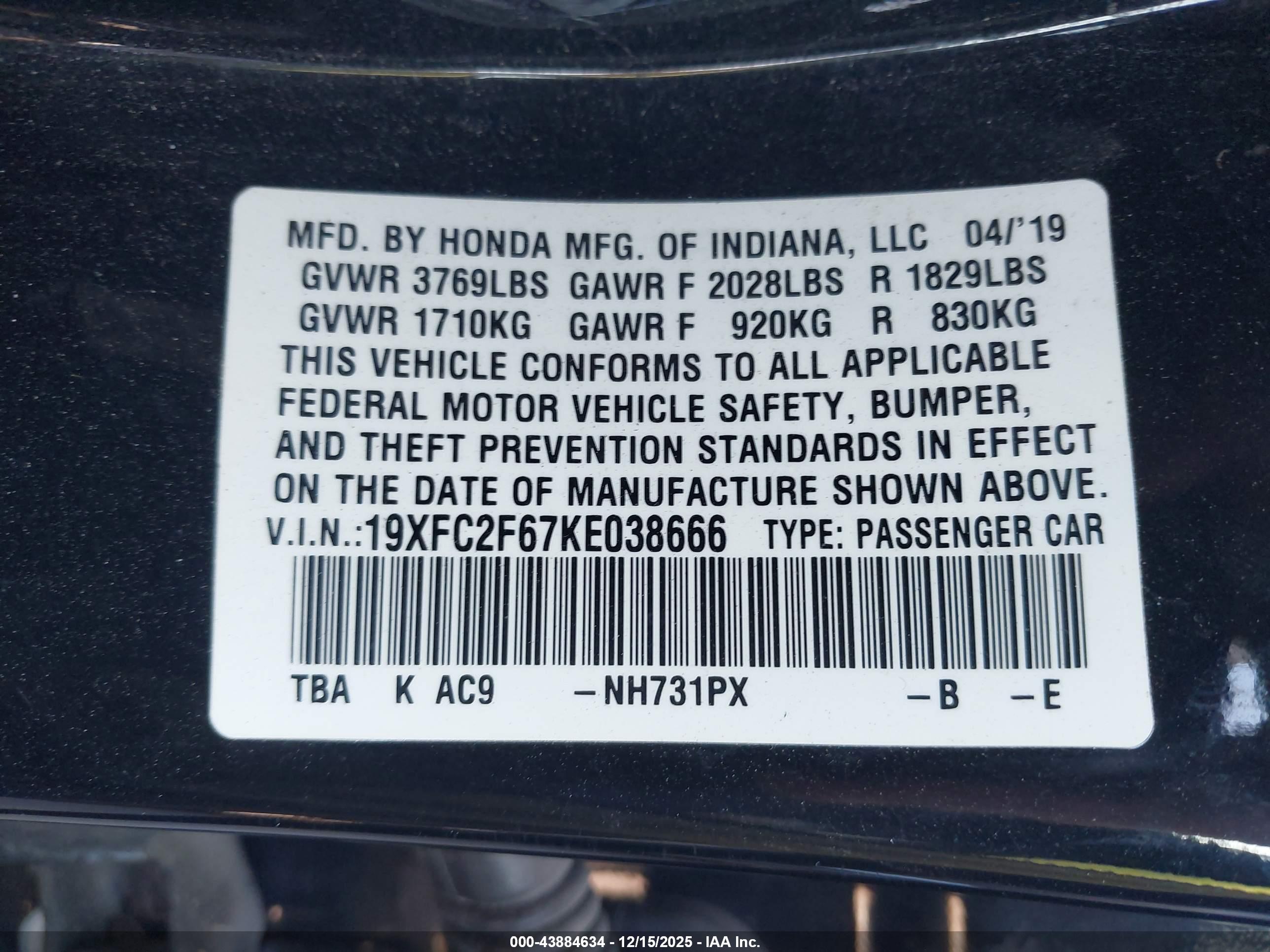 HONDA CIVIC image 9