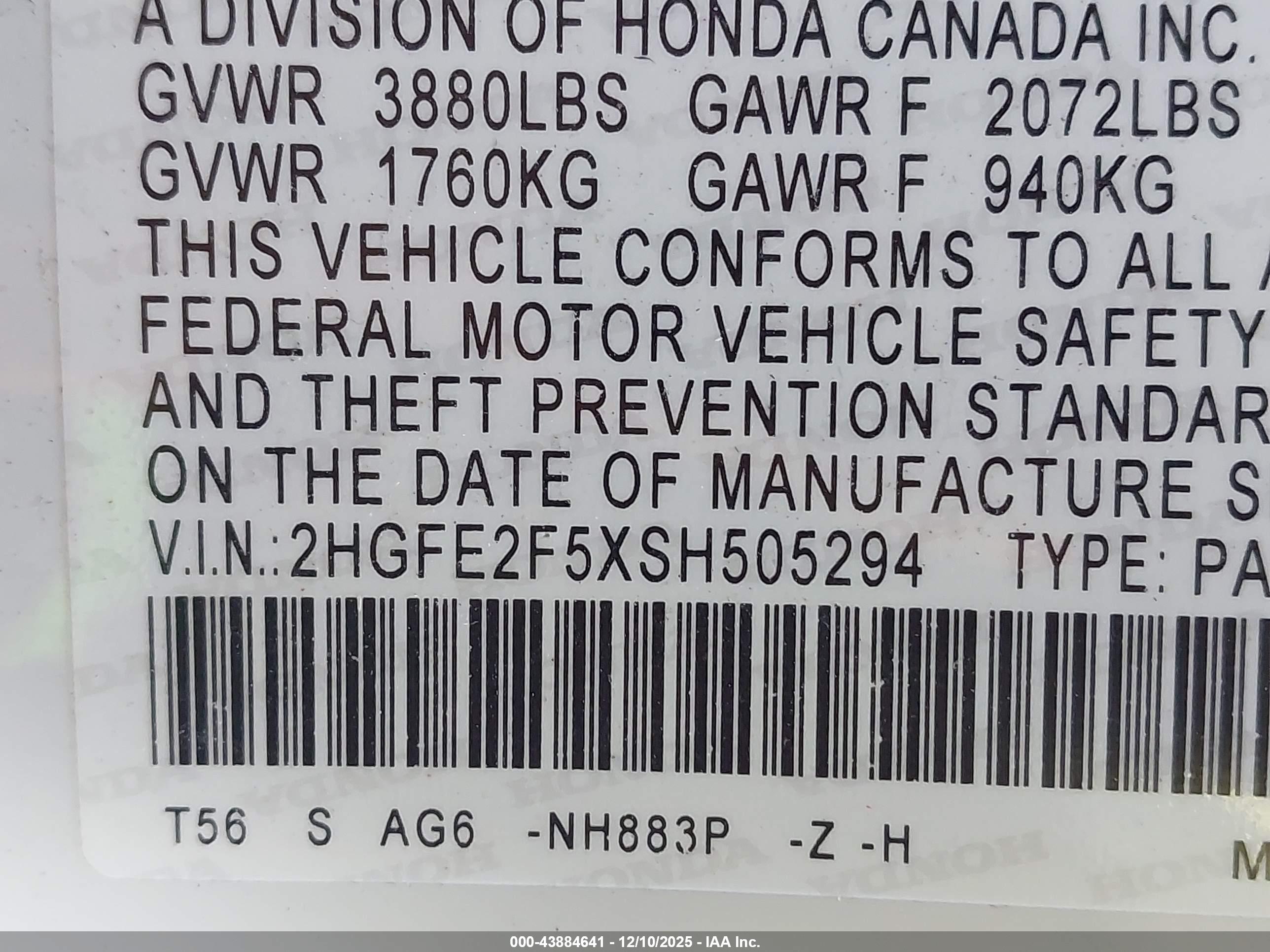 HONDA CIVIC image 9