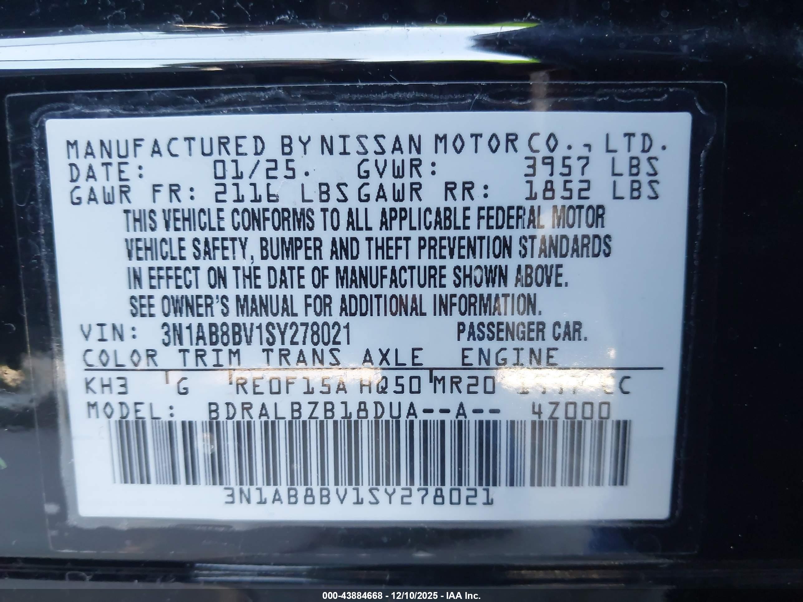 NISSAN SENTRA image 9
