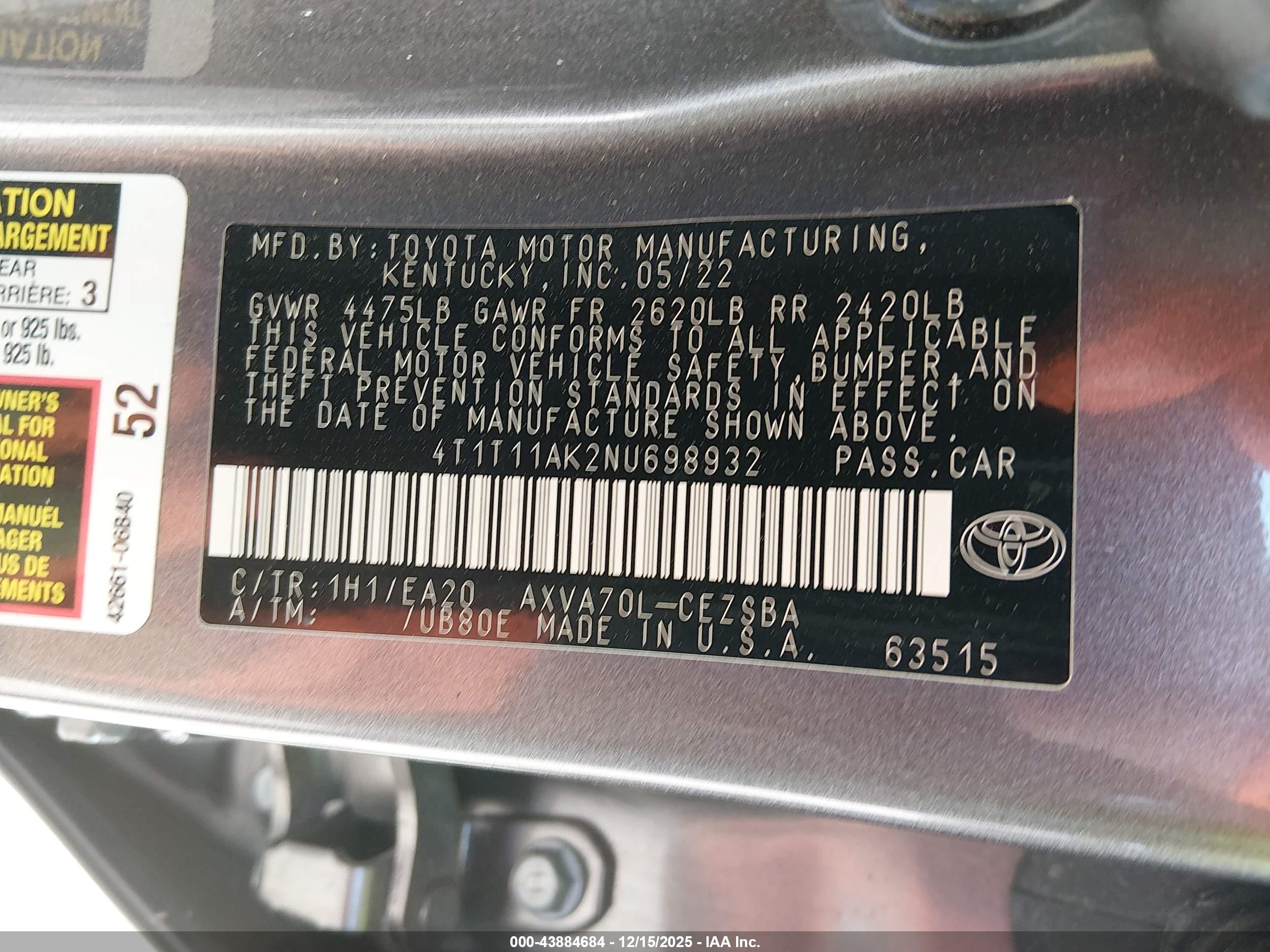 TOYOTA CAMRY image 9