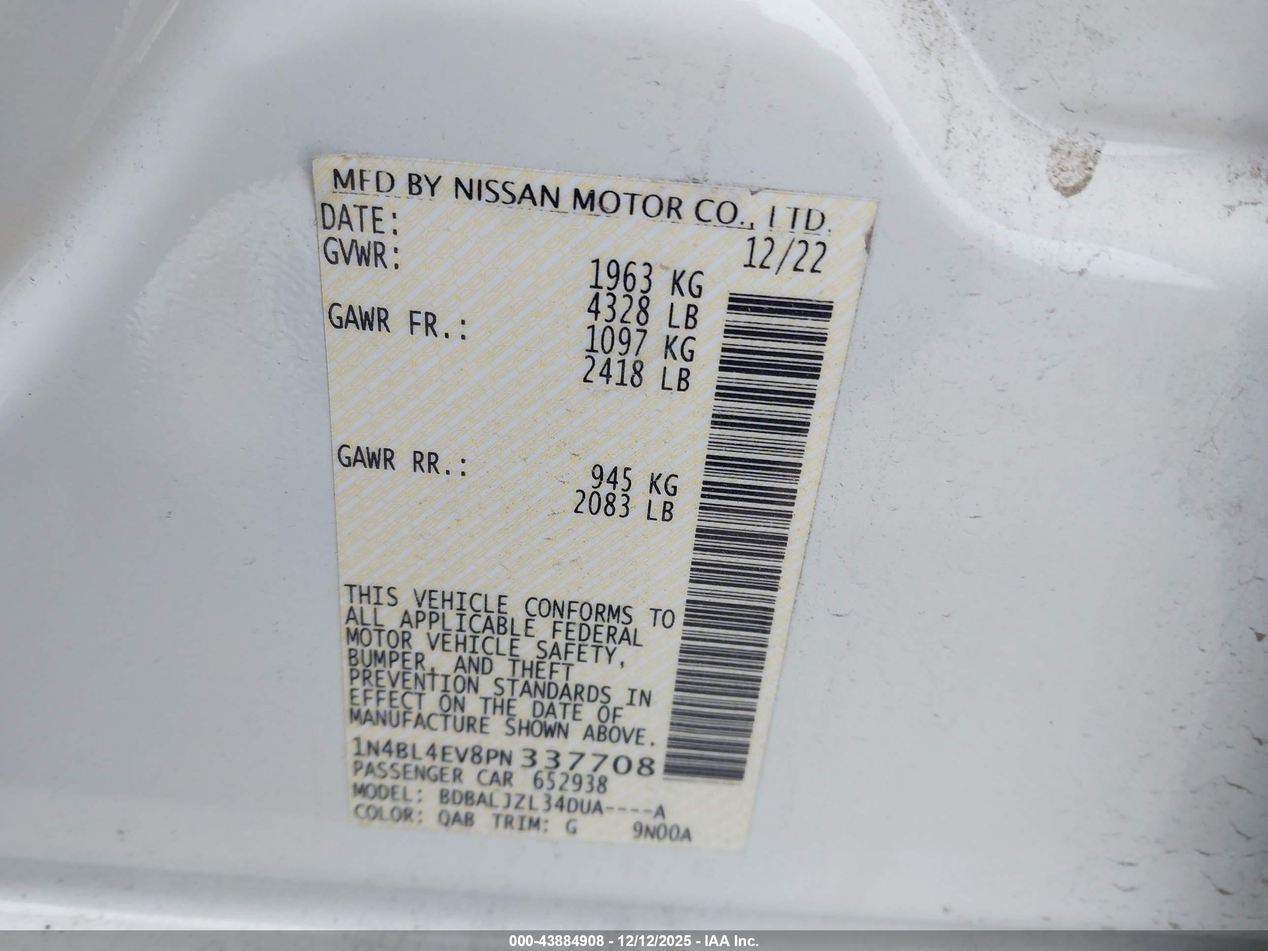 NISSAN ALTIMA image 9