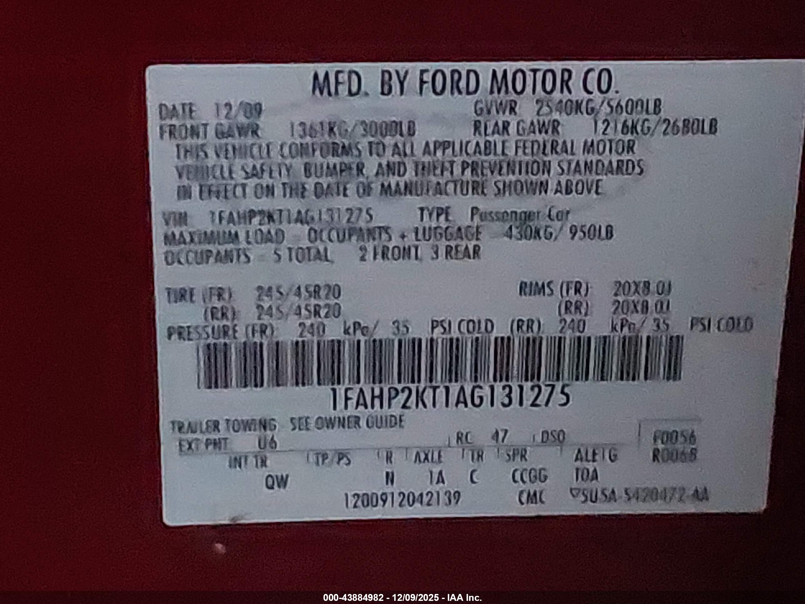 FORD TAURUS image 9