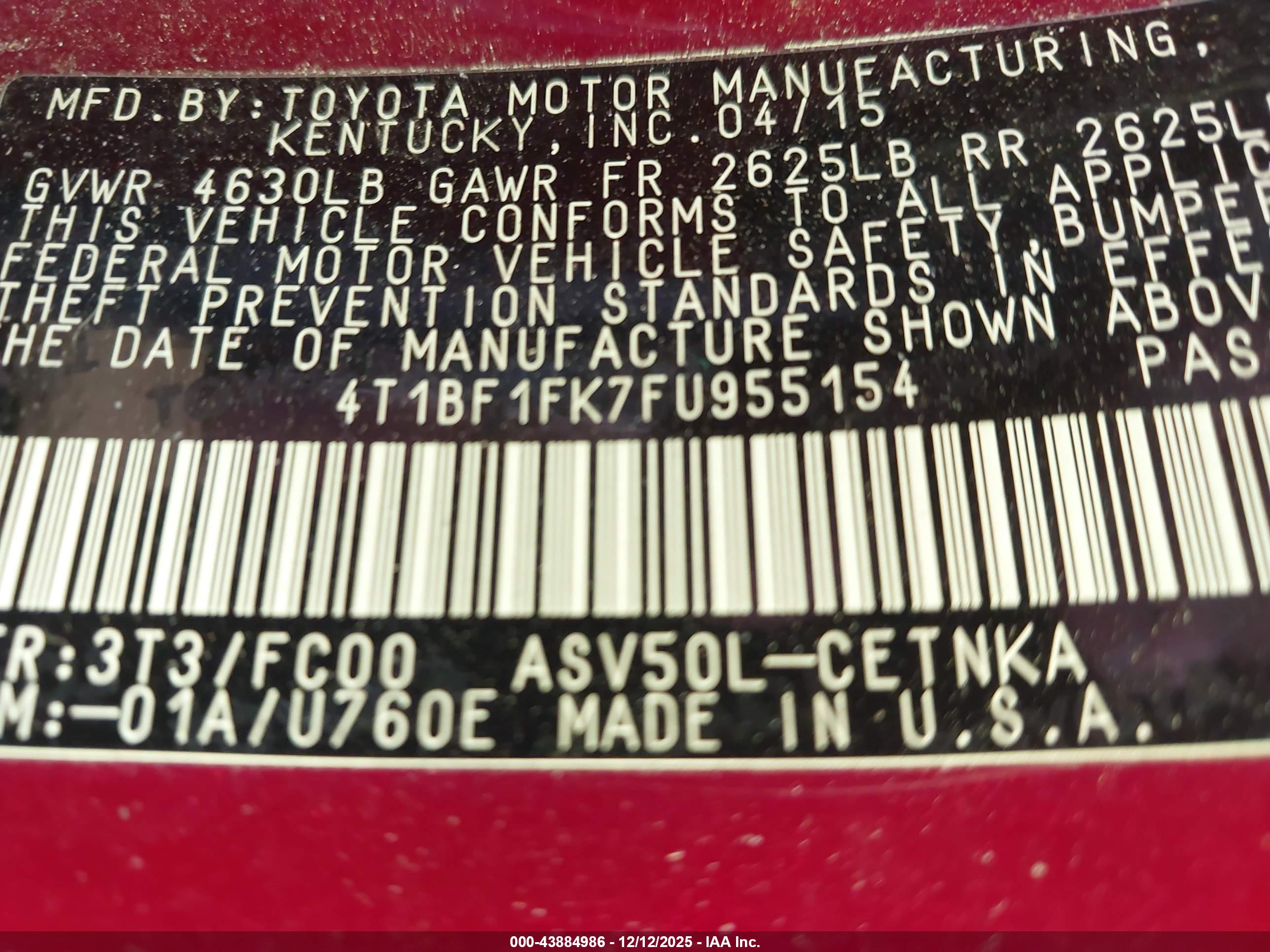 TOYOTA CAMRY image 9