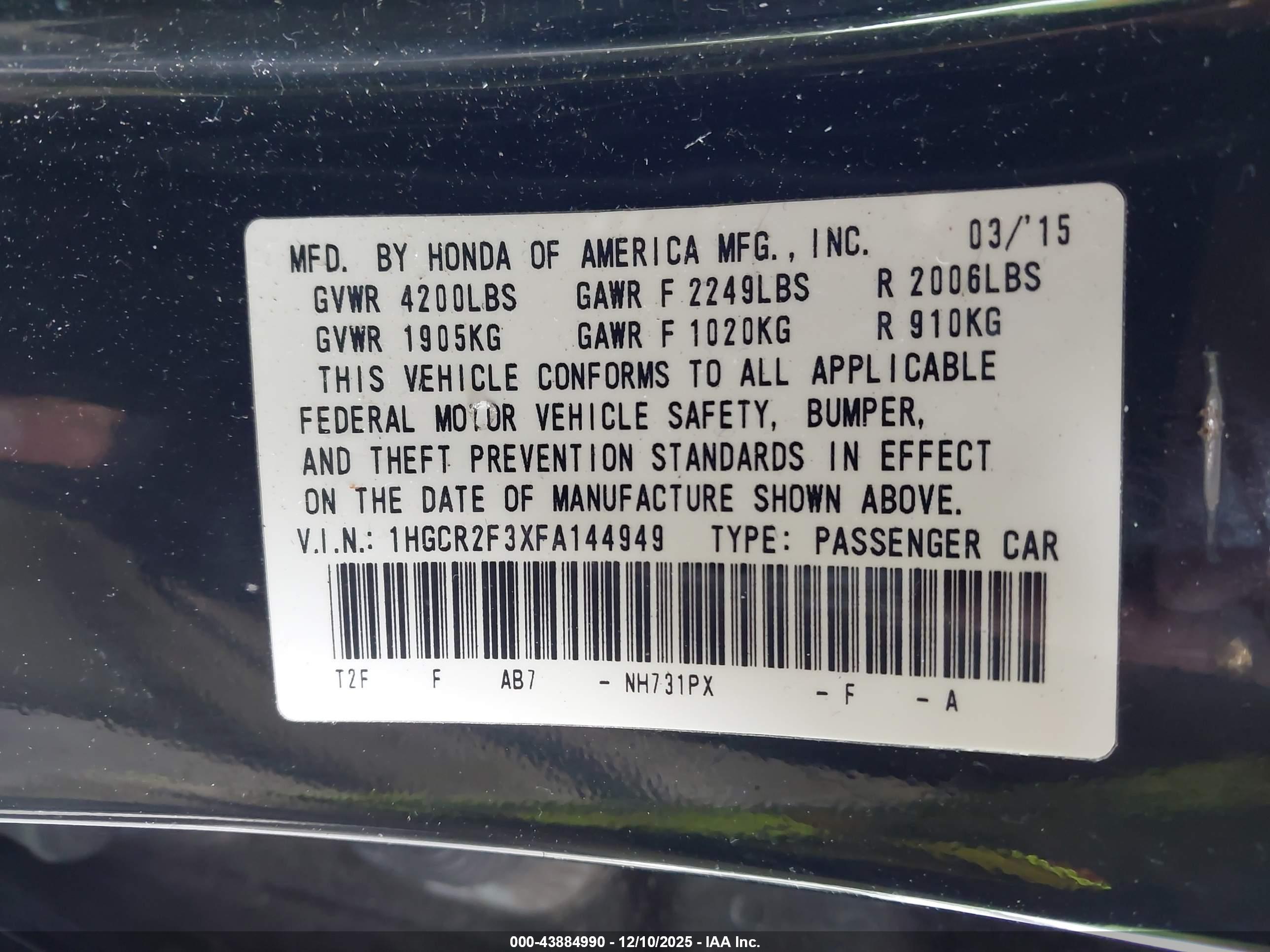 HONDA ACCORD image 9