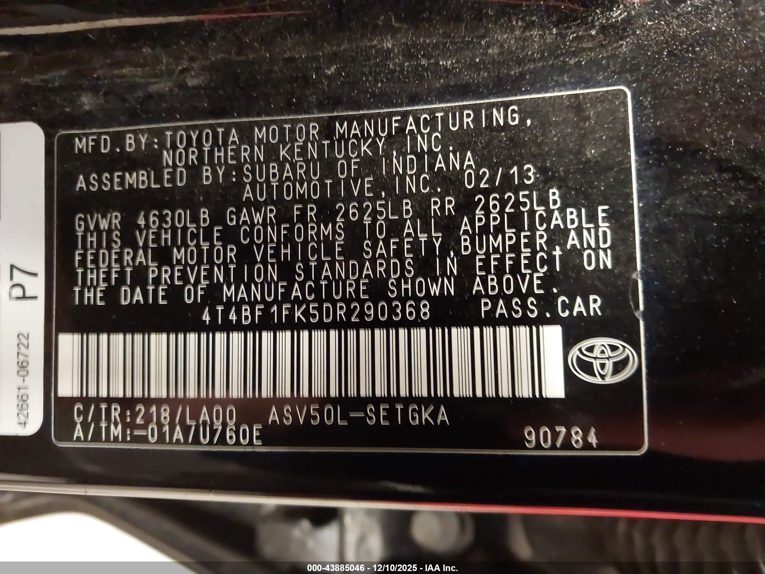 TOYOTA CAMRY image 9