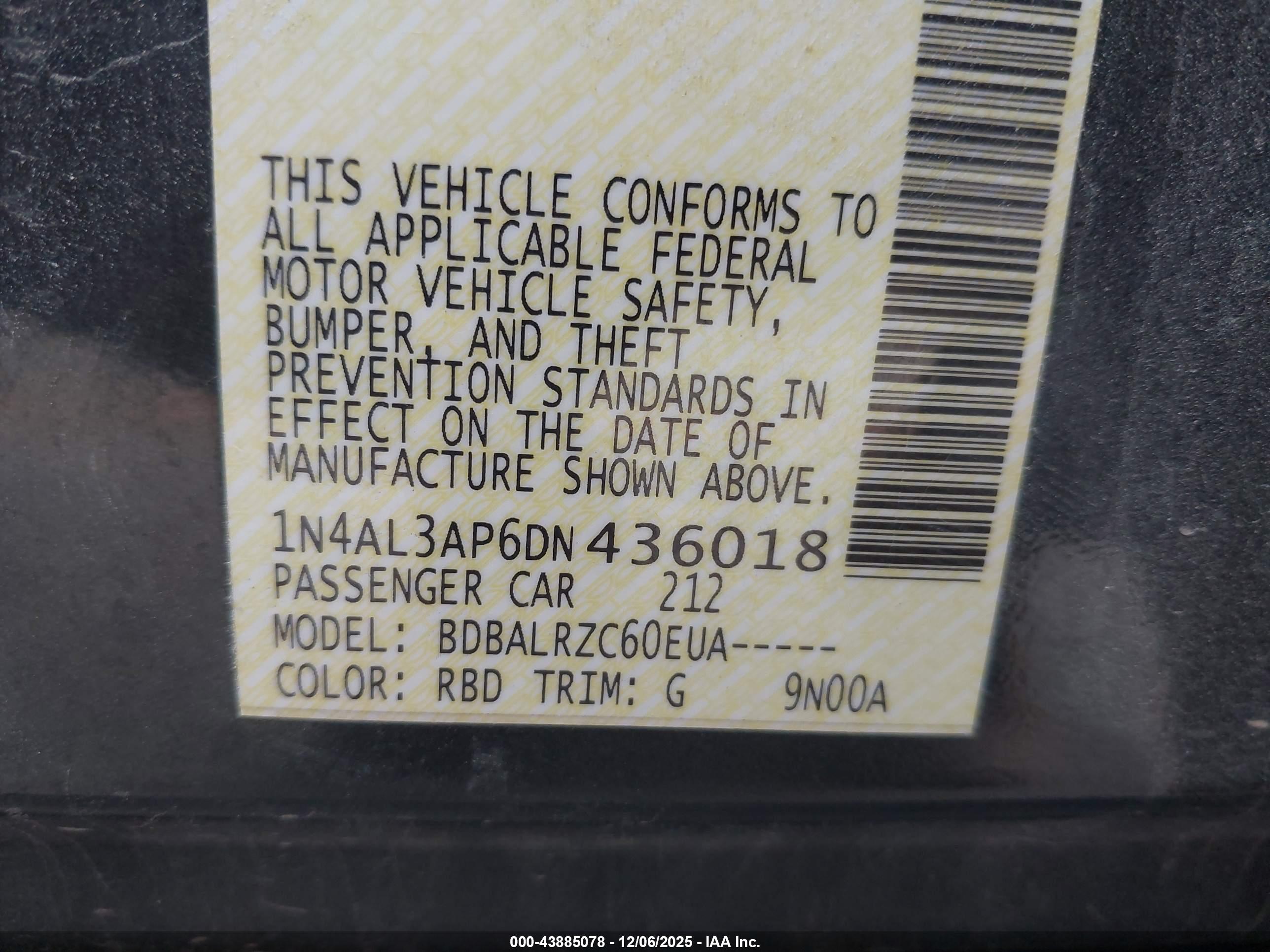 NISSAN ALTIMA image 9