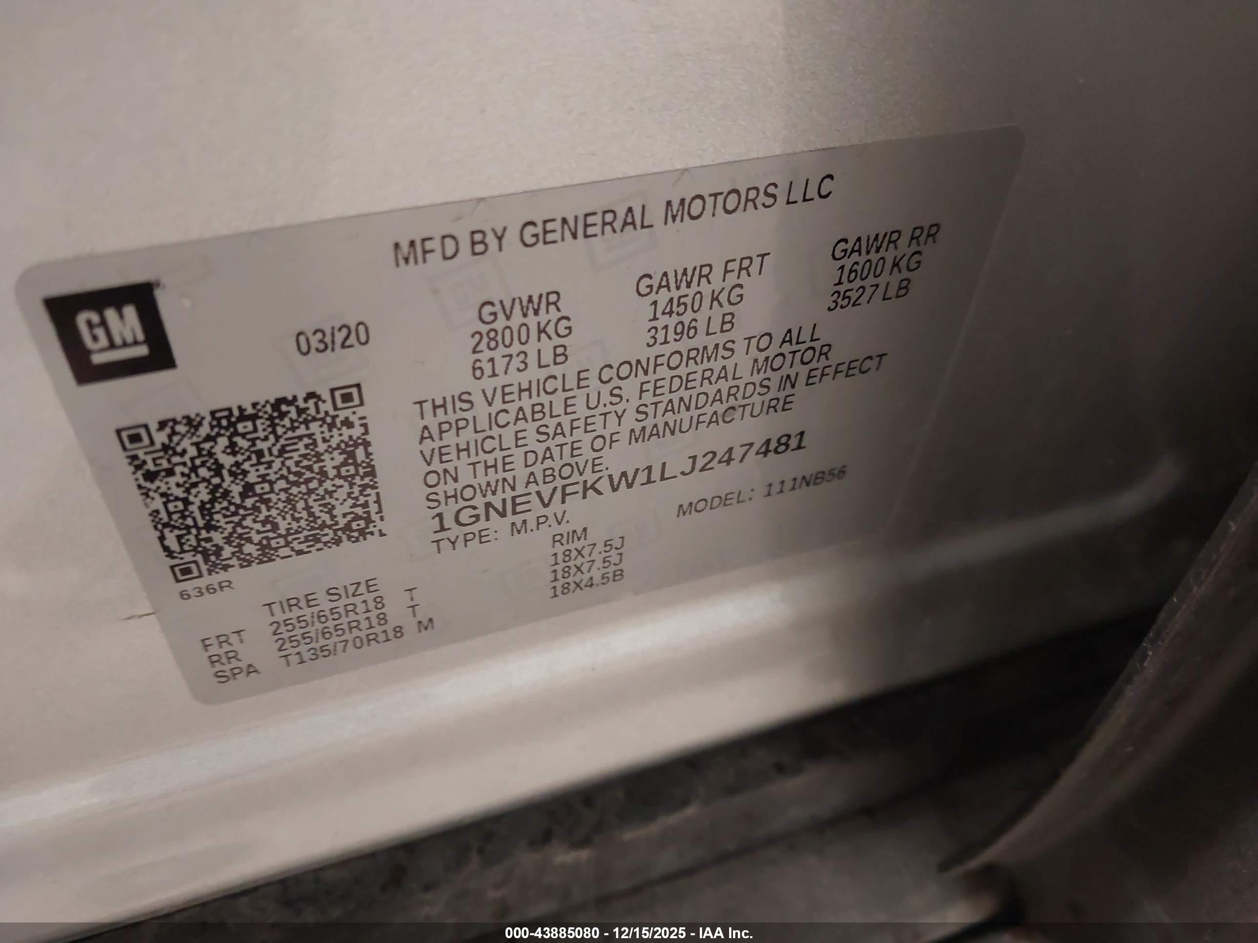 CHEVROLET TRAVERSE image 9