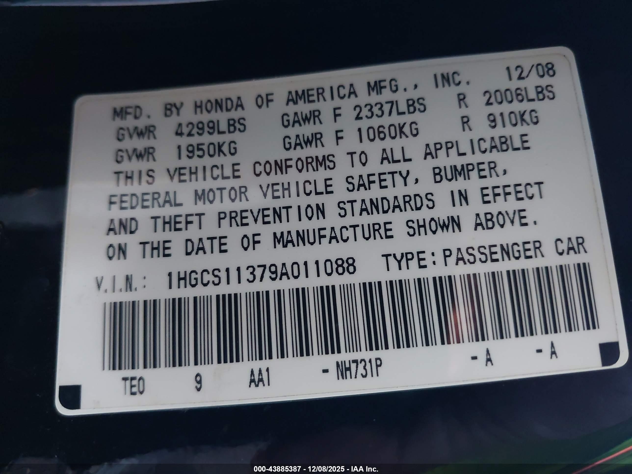 HONDA ACCORD image 9