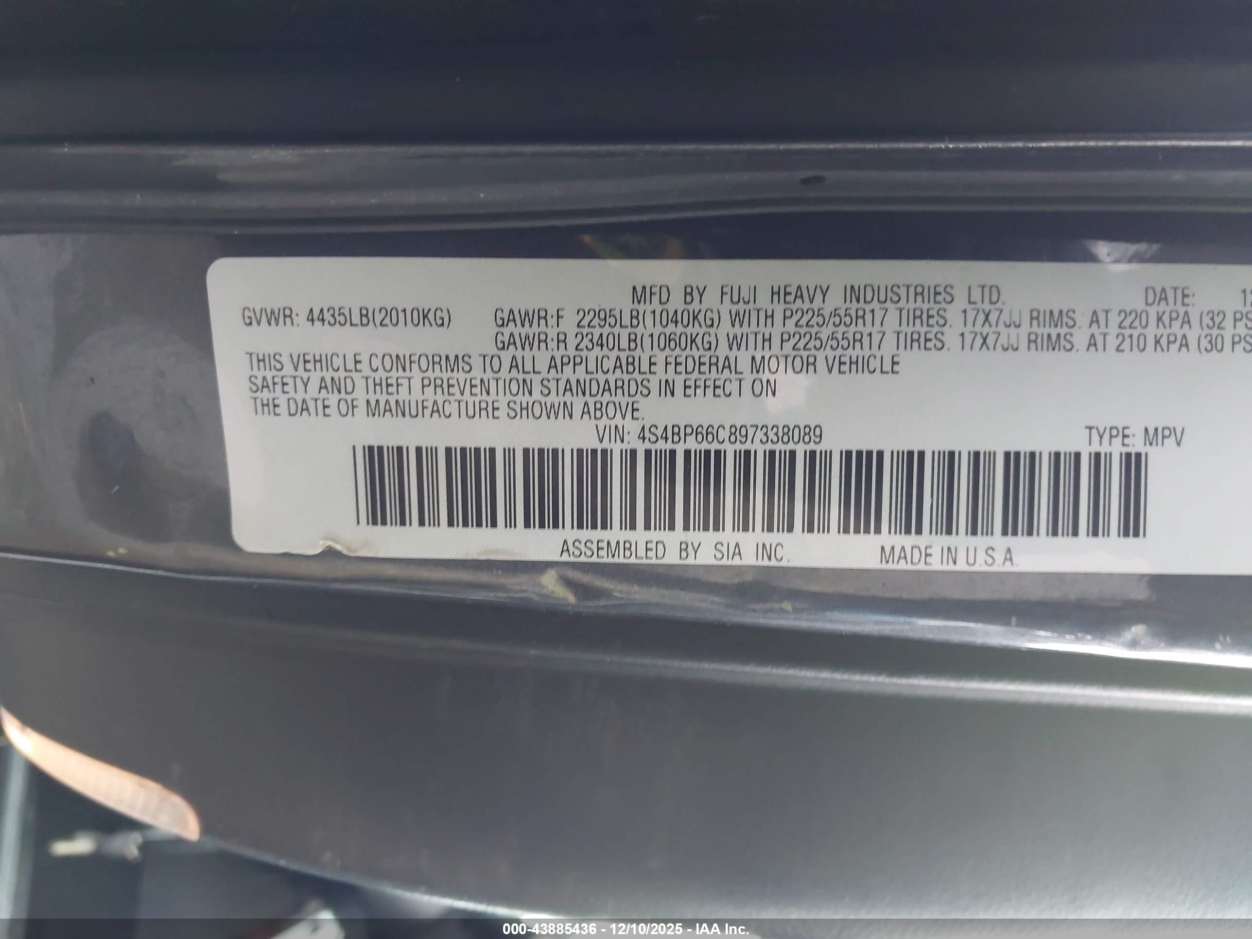 SUBARU OUTBACK image 9