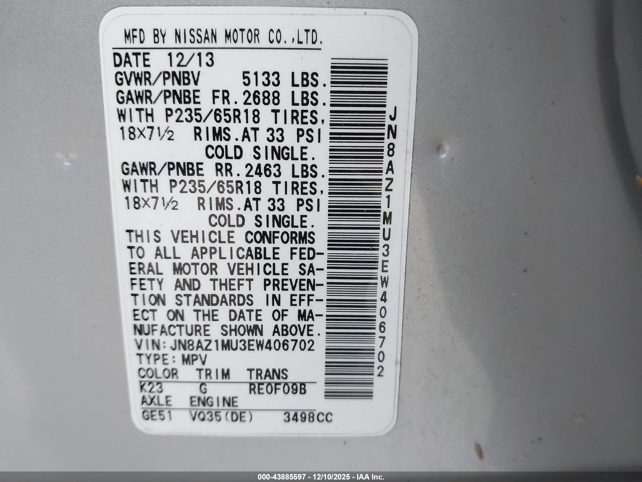 NISSAN MURANO image 9