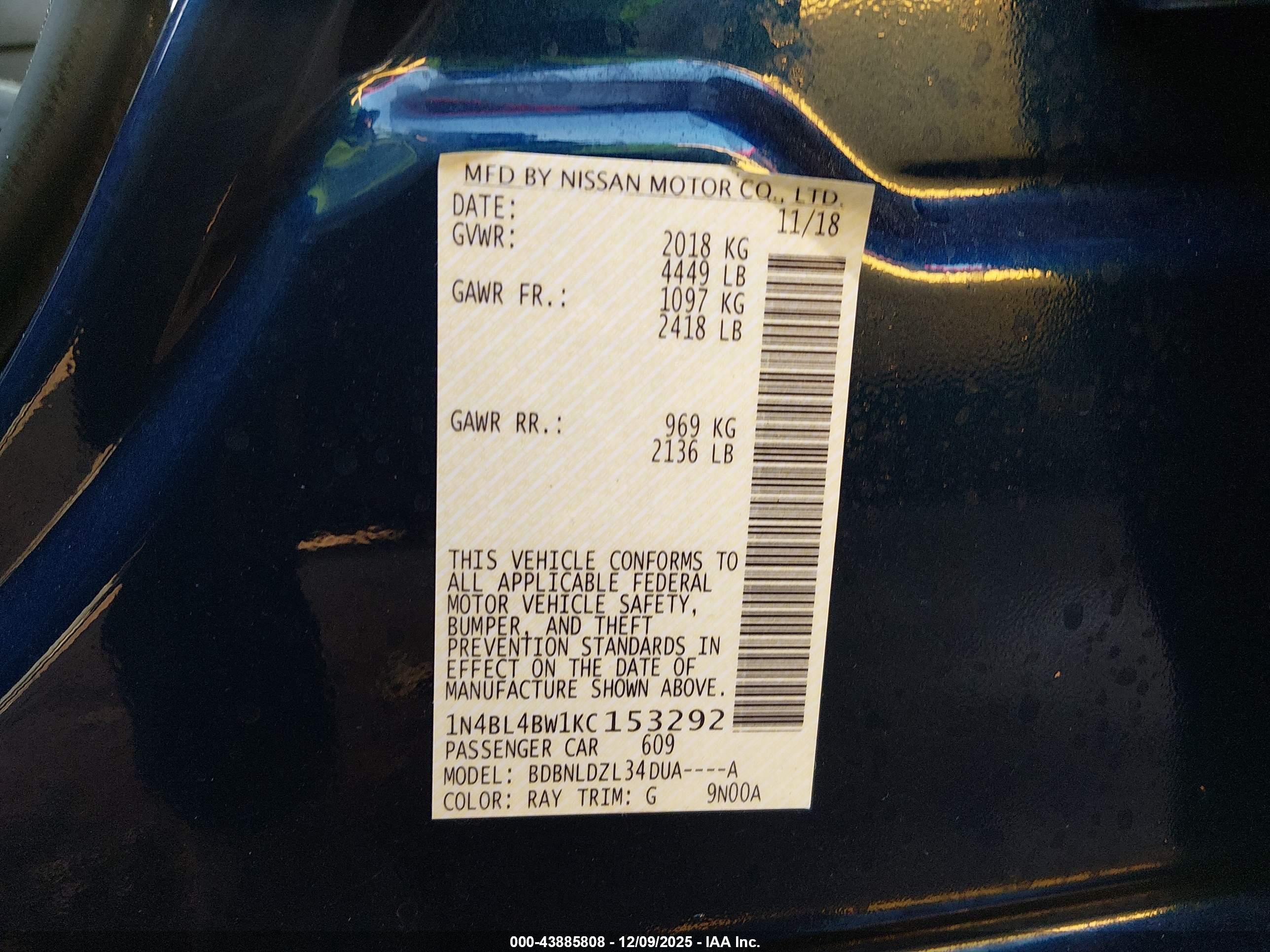 NISSAN ALTIMA image 9