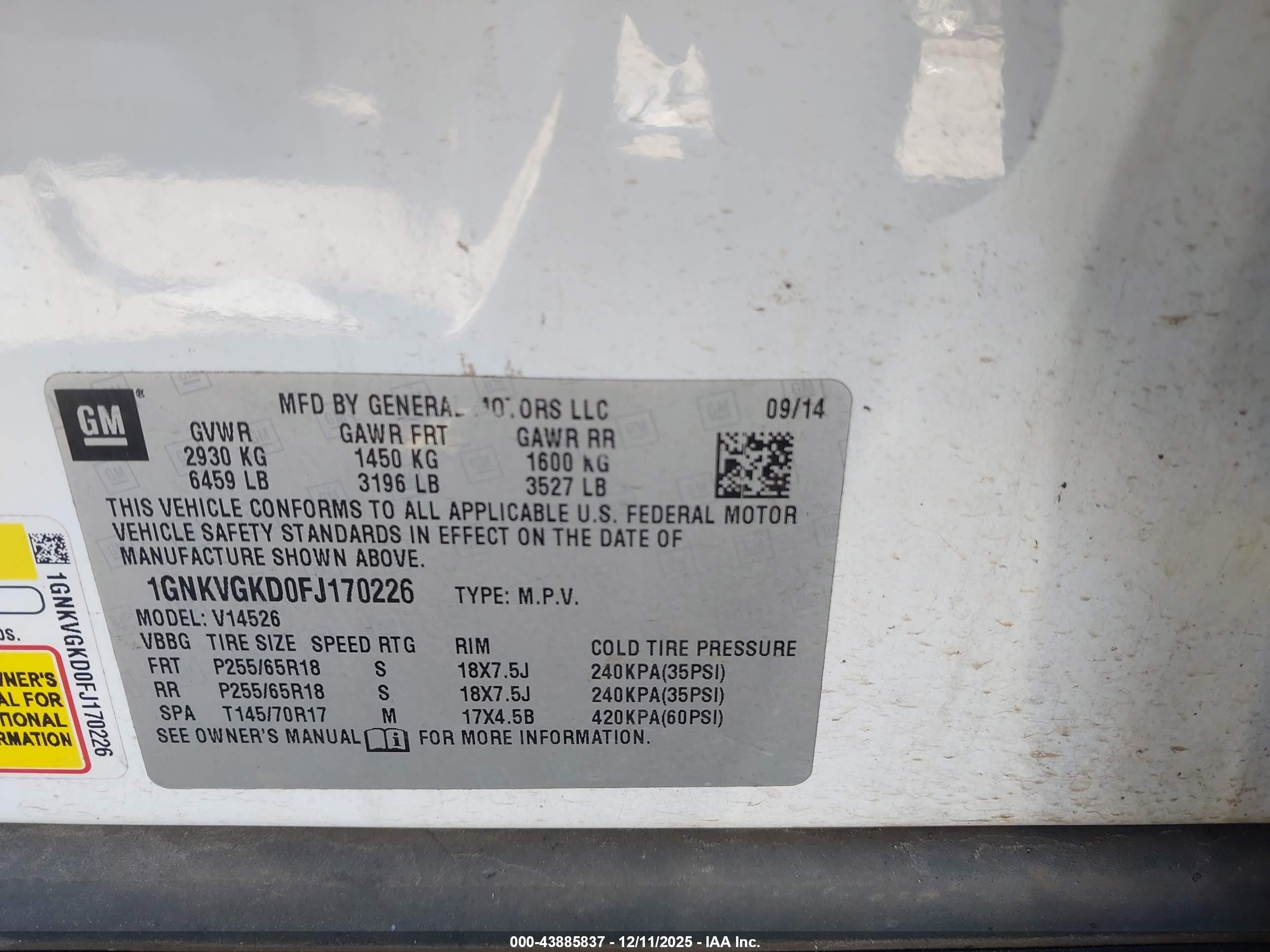 CHEVROLET TRAVERSE image 9
