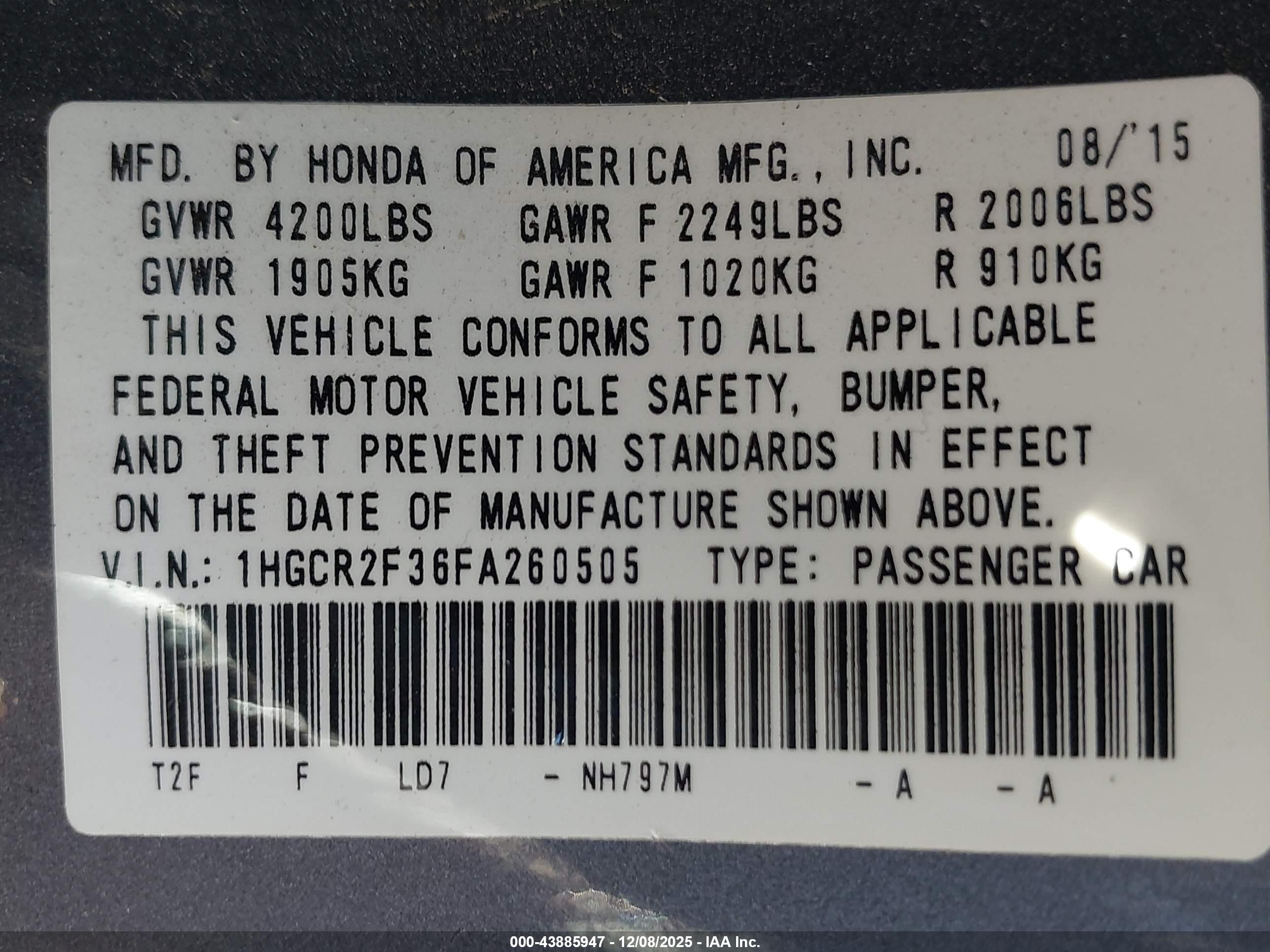 HONDA ACCORD image 9