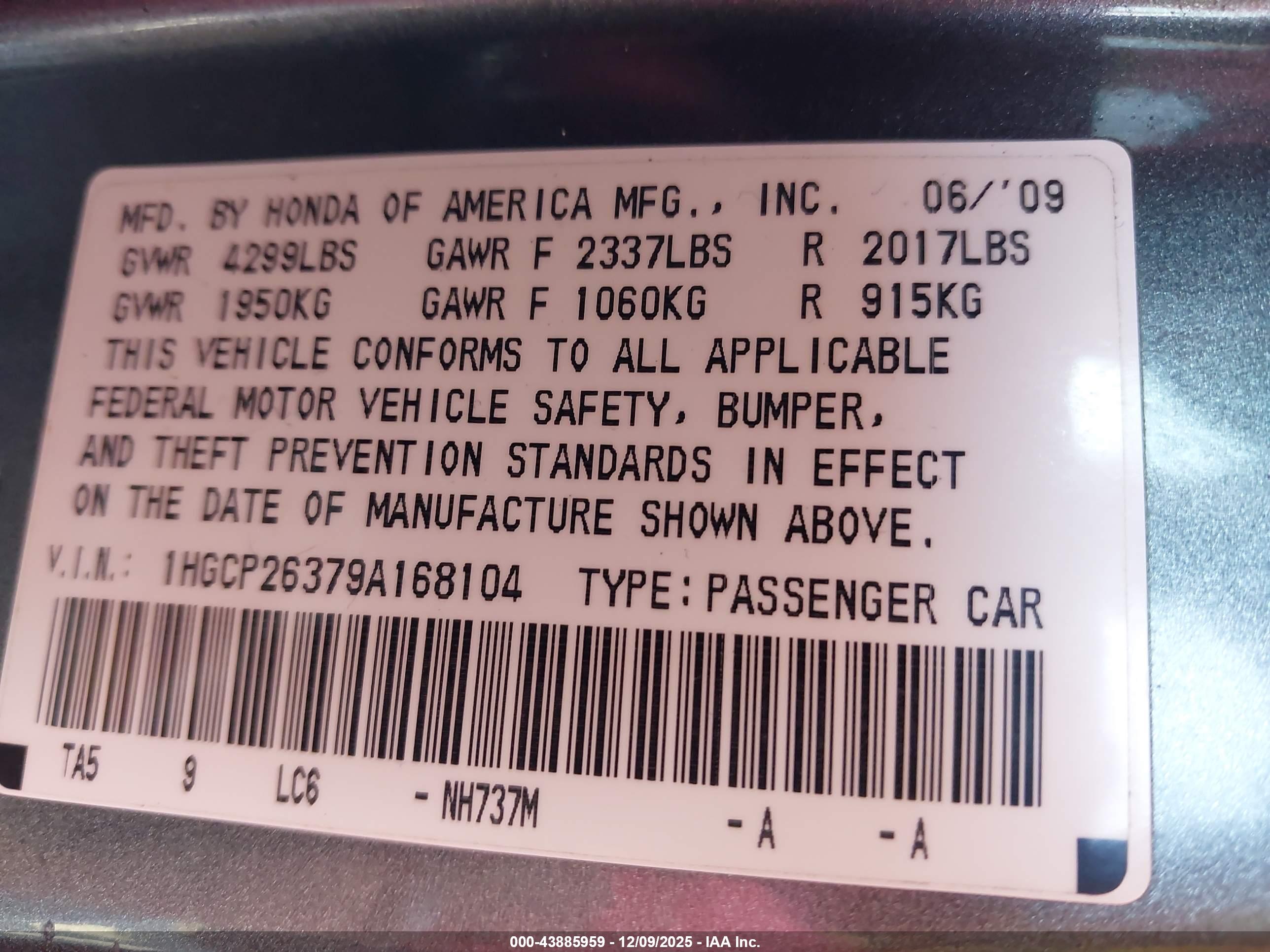 HONDA ACCORD image 9