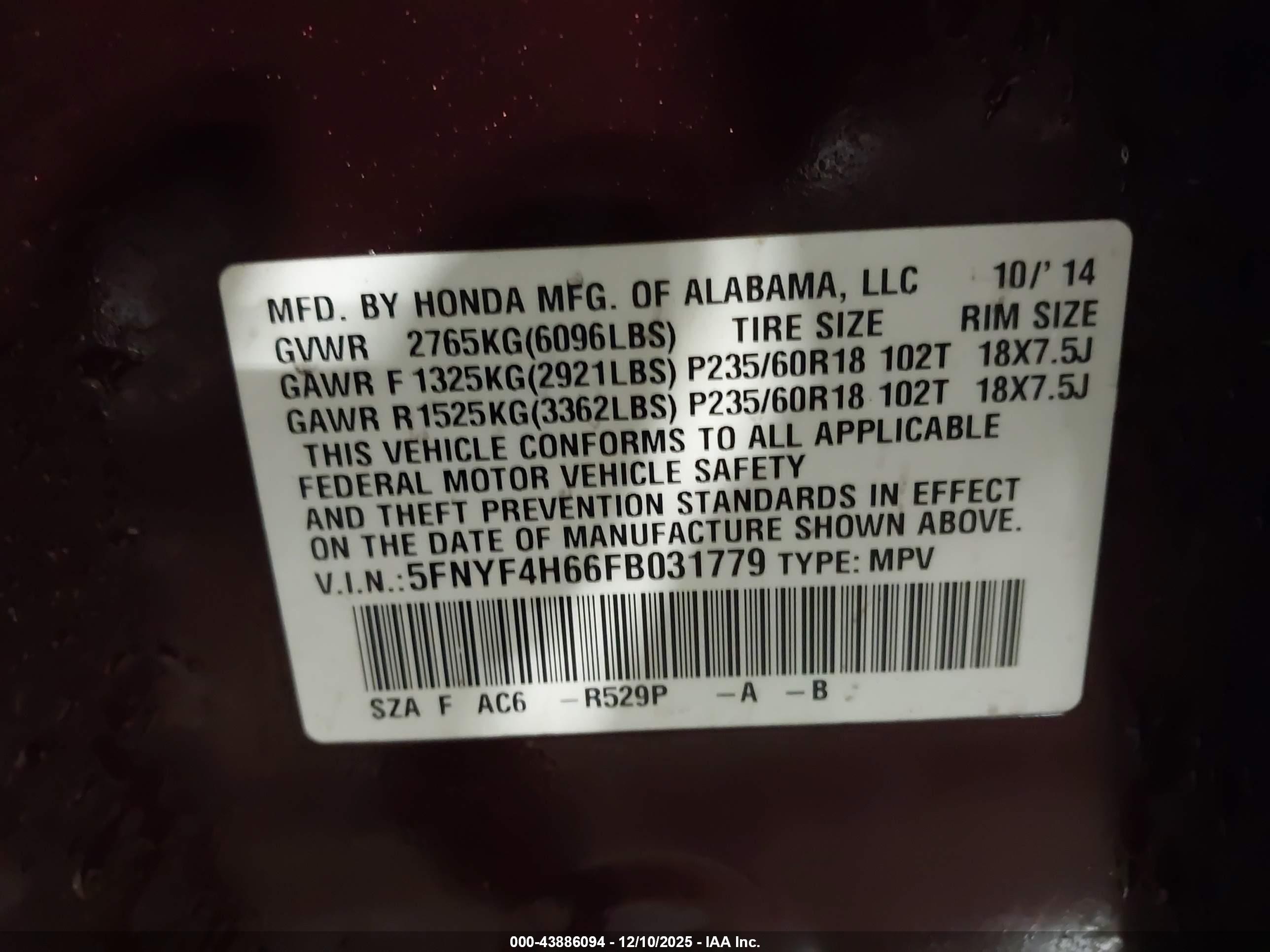 HONDA PILOT image 9
