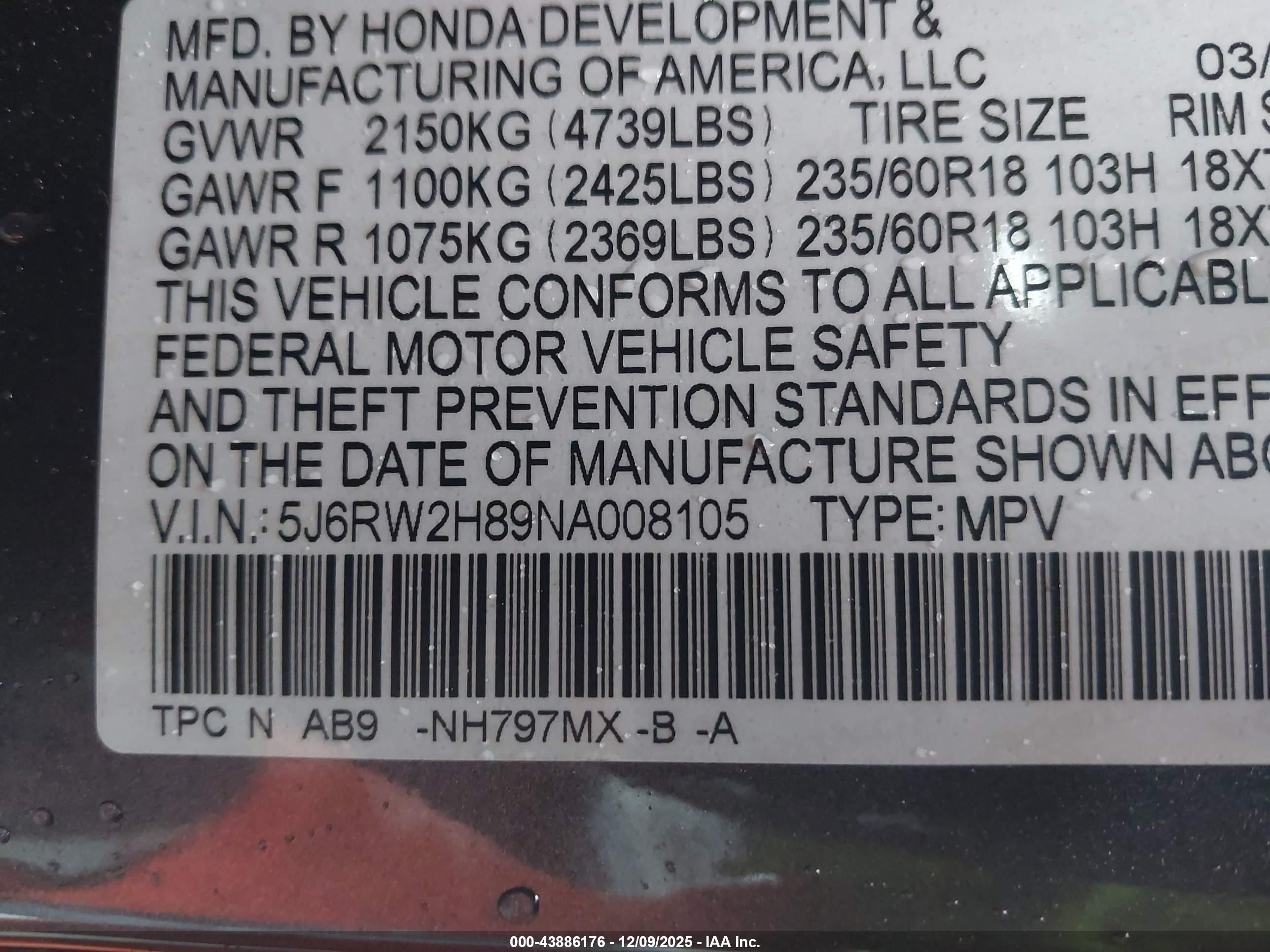 HONDA CR-V image 9