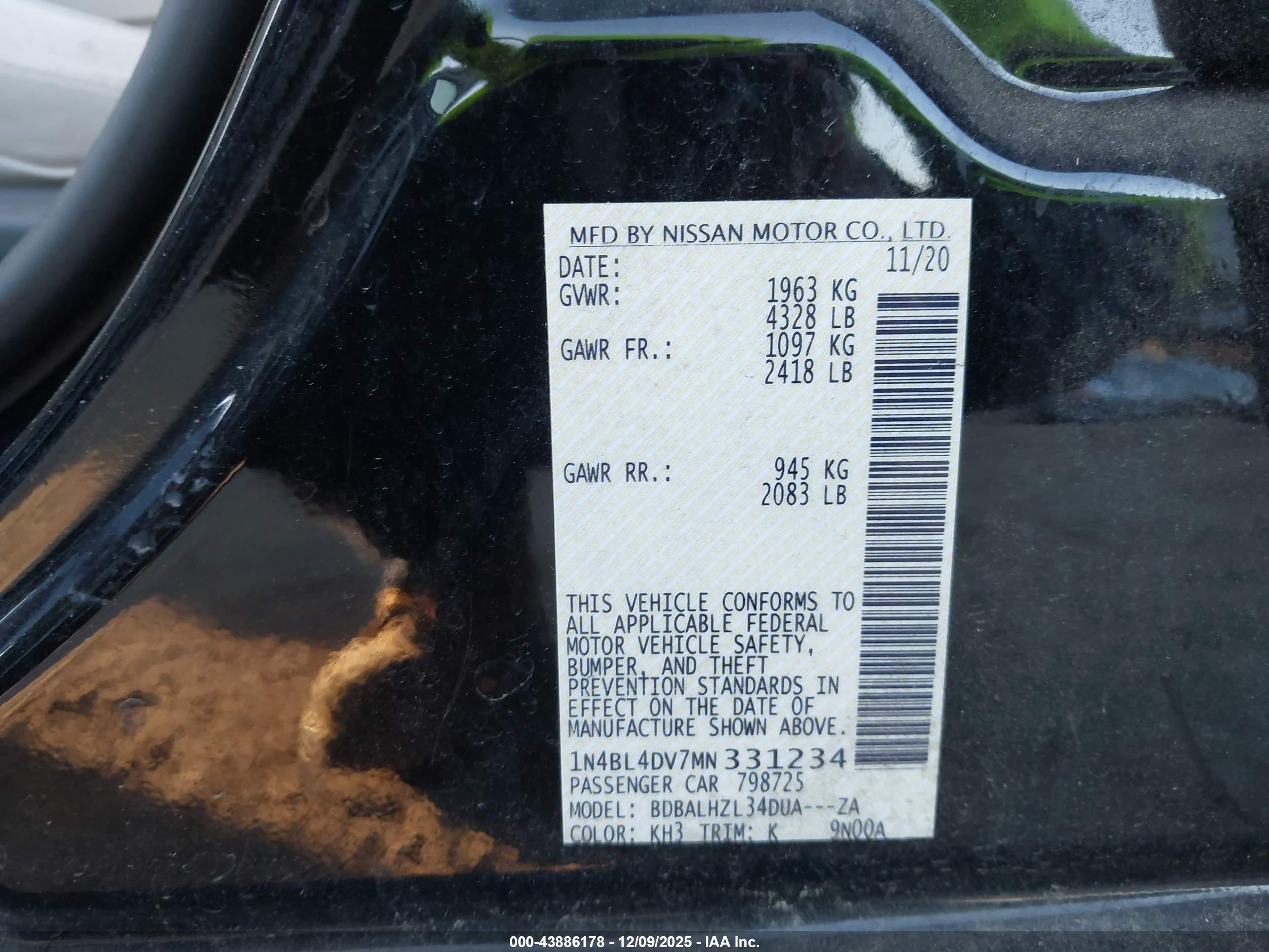 NISSAN ALTIMA image 9