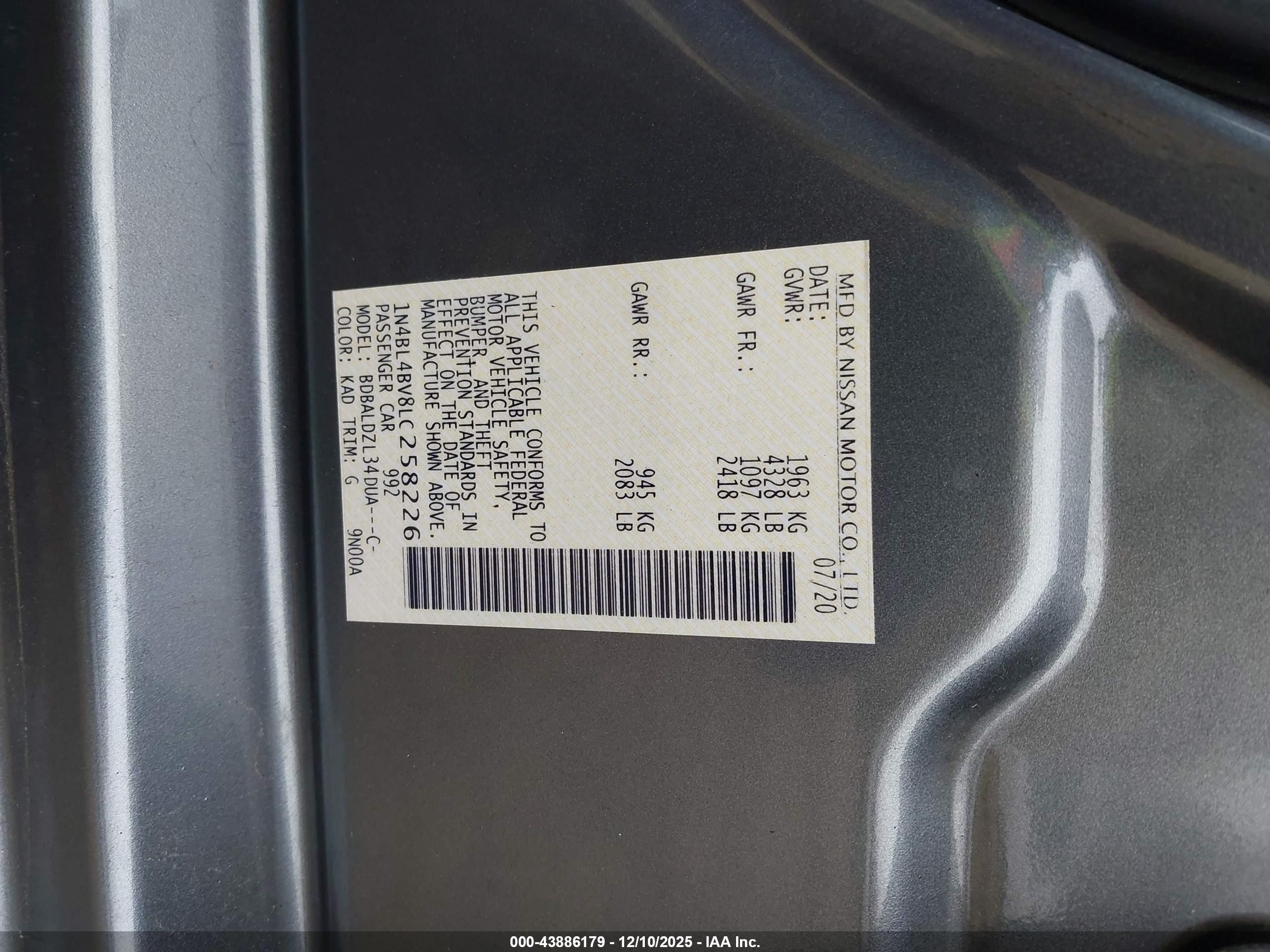 NISSAN ALTIMA image 9